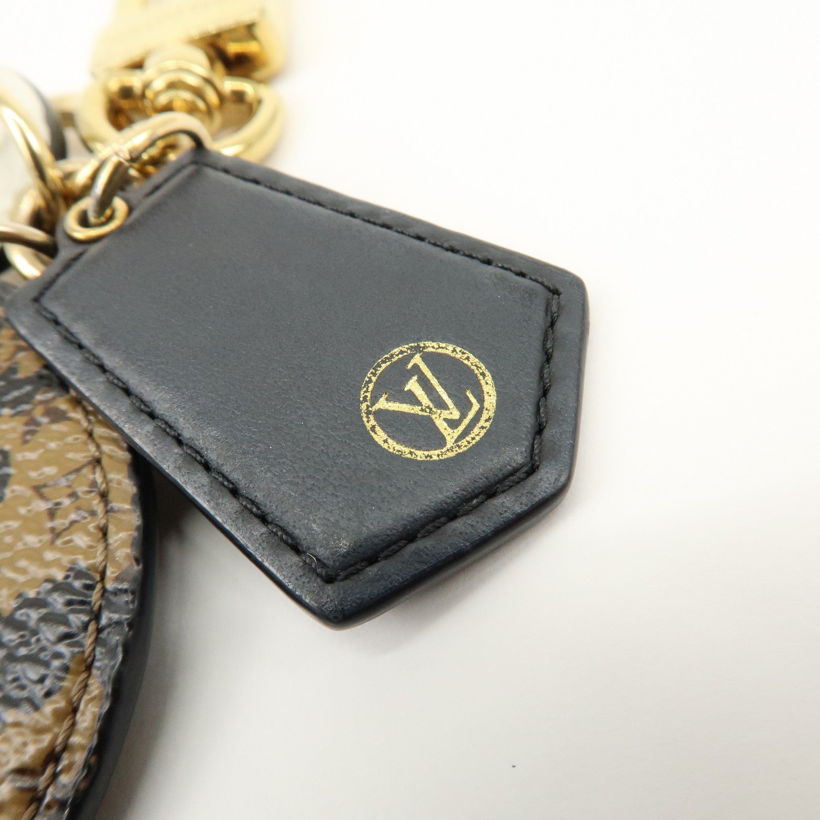 Louis Vuitton Boite Chapeau Key Holder Bag Charm Brown Gold M01367