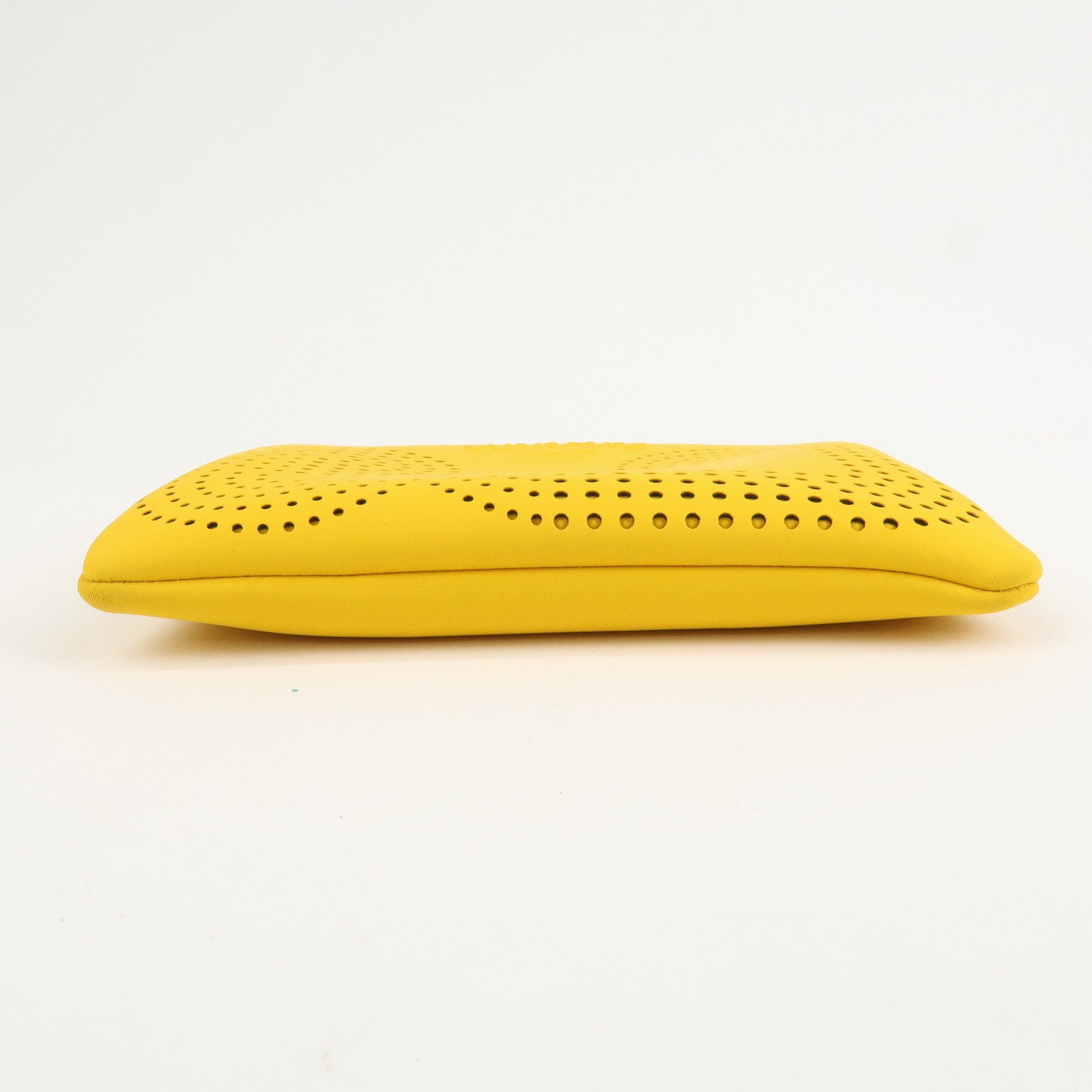 HERMES Neoprene Leather Neobain PM Pouch Cosmetic Pouch Yellow