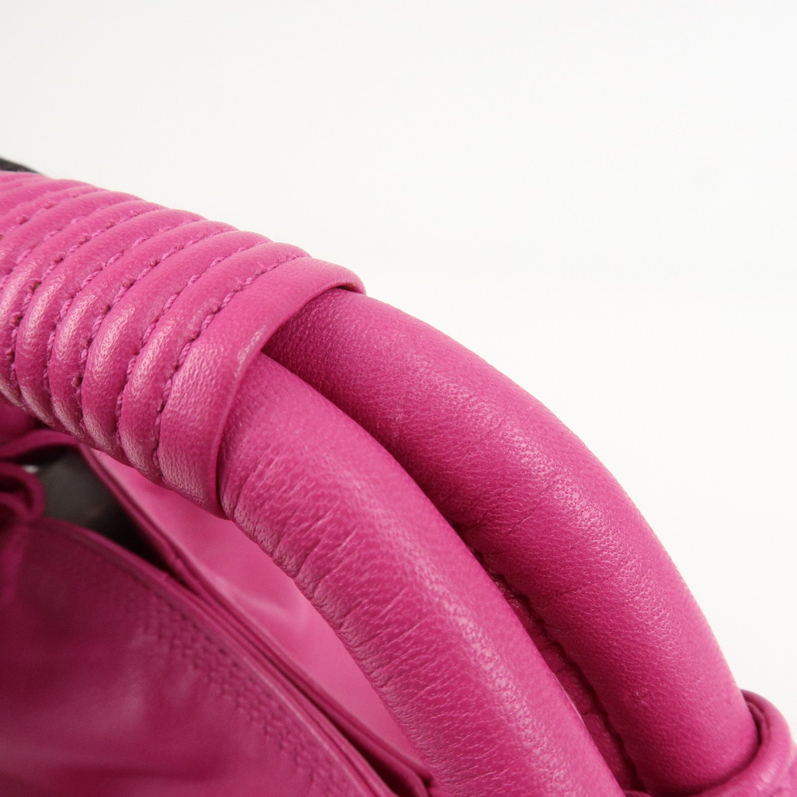 LOEWE Anagram Nappa Aire Leather Hand Bag Tote Bag Fuchsia Pink