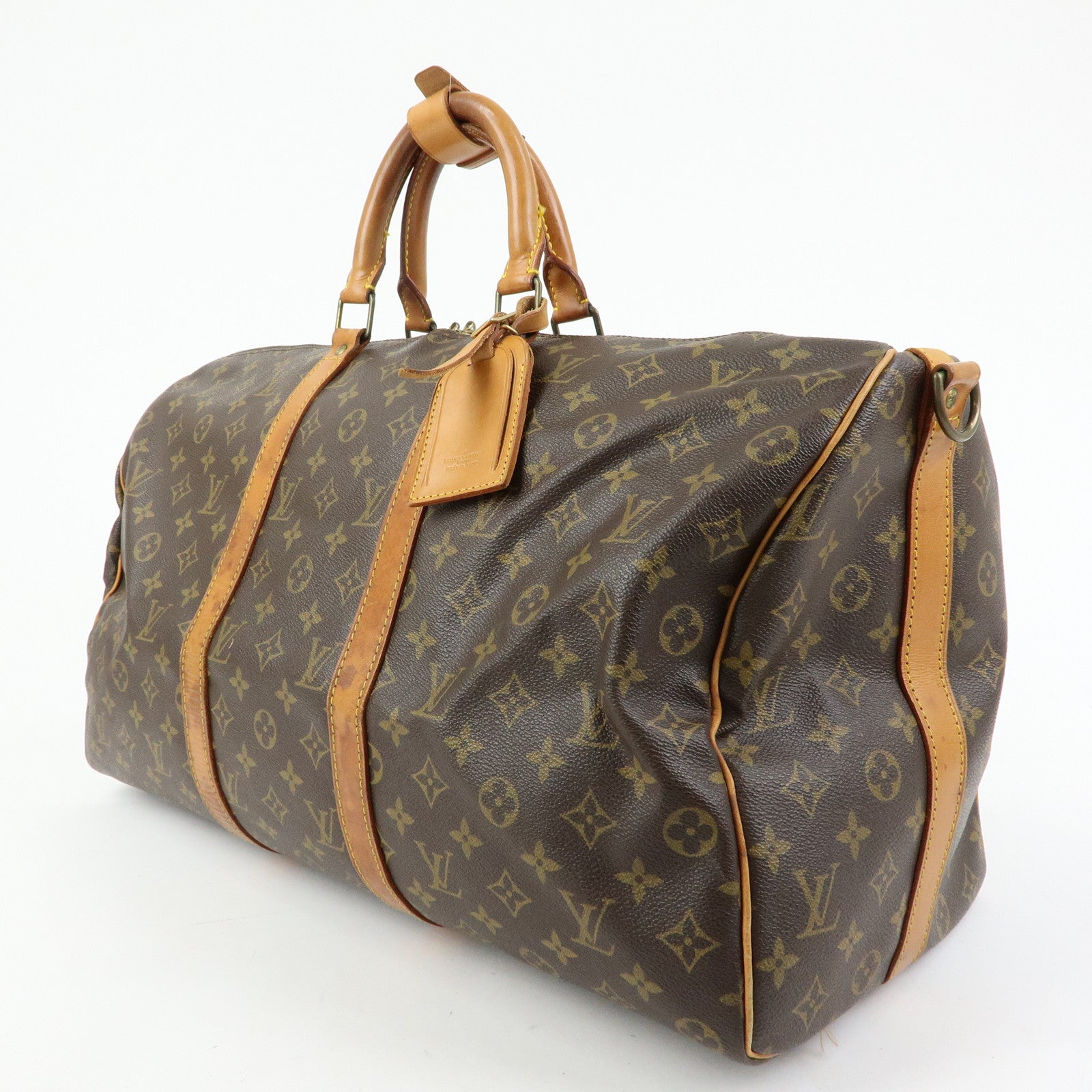 Louis Vuitton Monogram Keep All Bandouliere 50 Boston Bag M41416