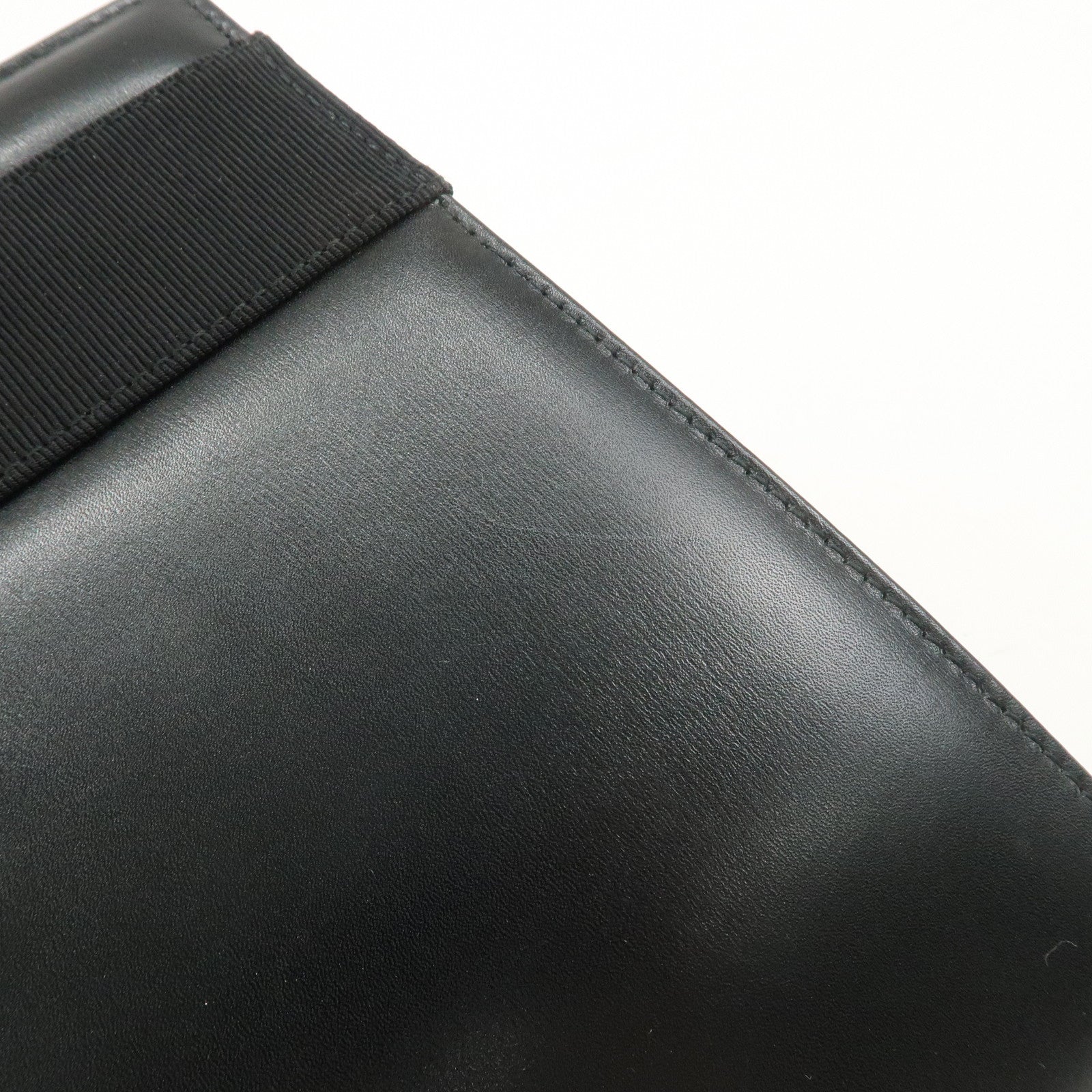 Ferragamo Vara Leather 2Way Hand Bag Shoulder Bag Black Used