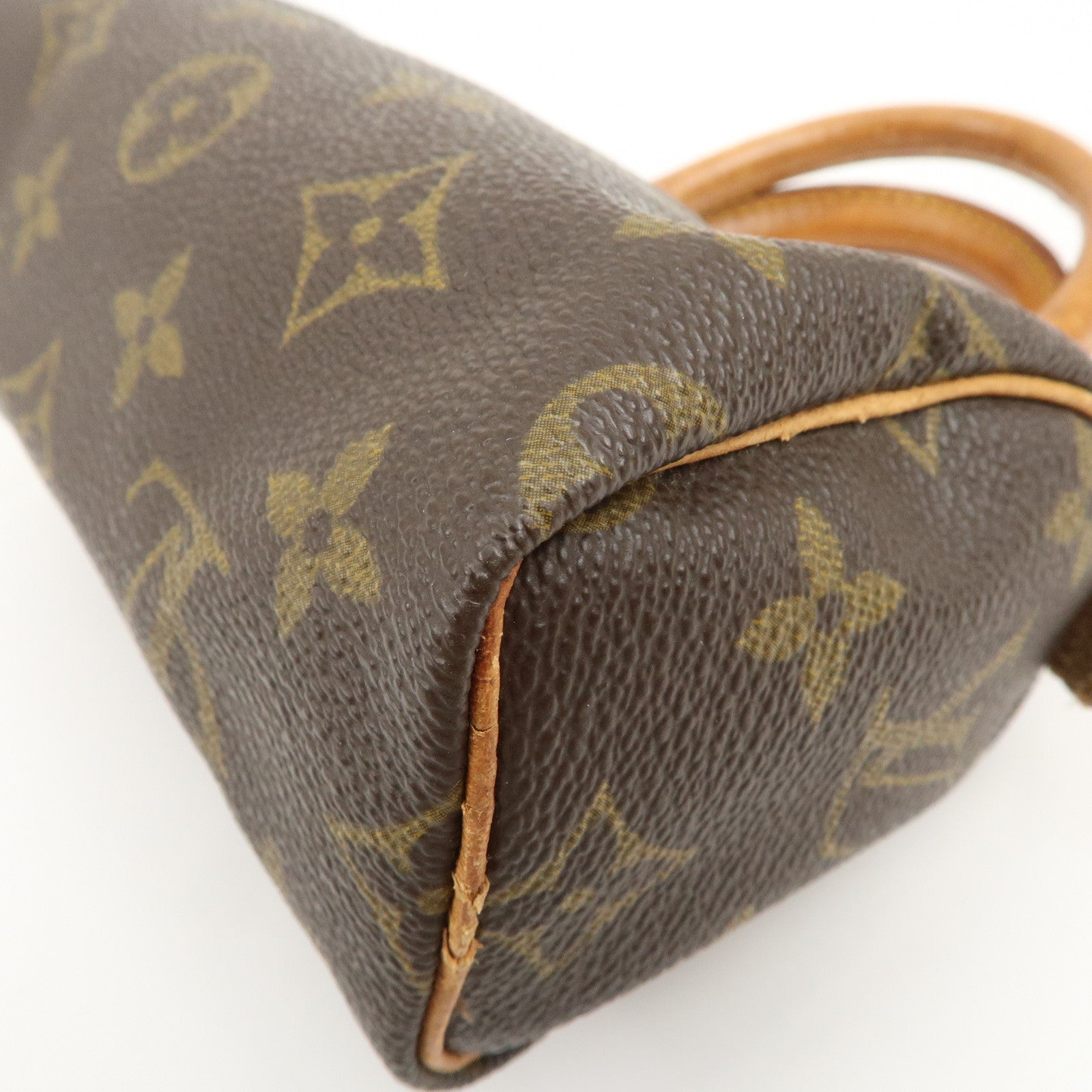 Louis Vuitton Monogram Mini Speedy Hand Bag Boston Bag Brown M41534