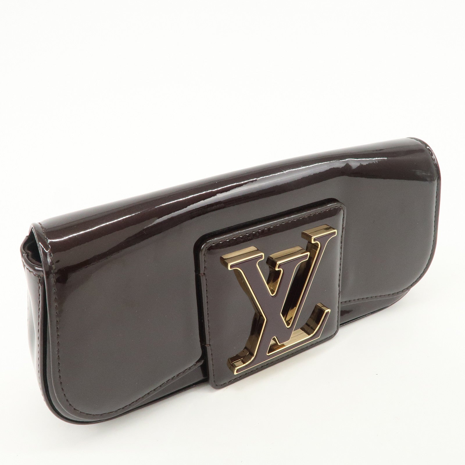 Louis Vuitton Vernis Pochette Sobe Clutch Bag Amarante M93490