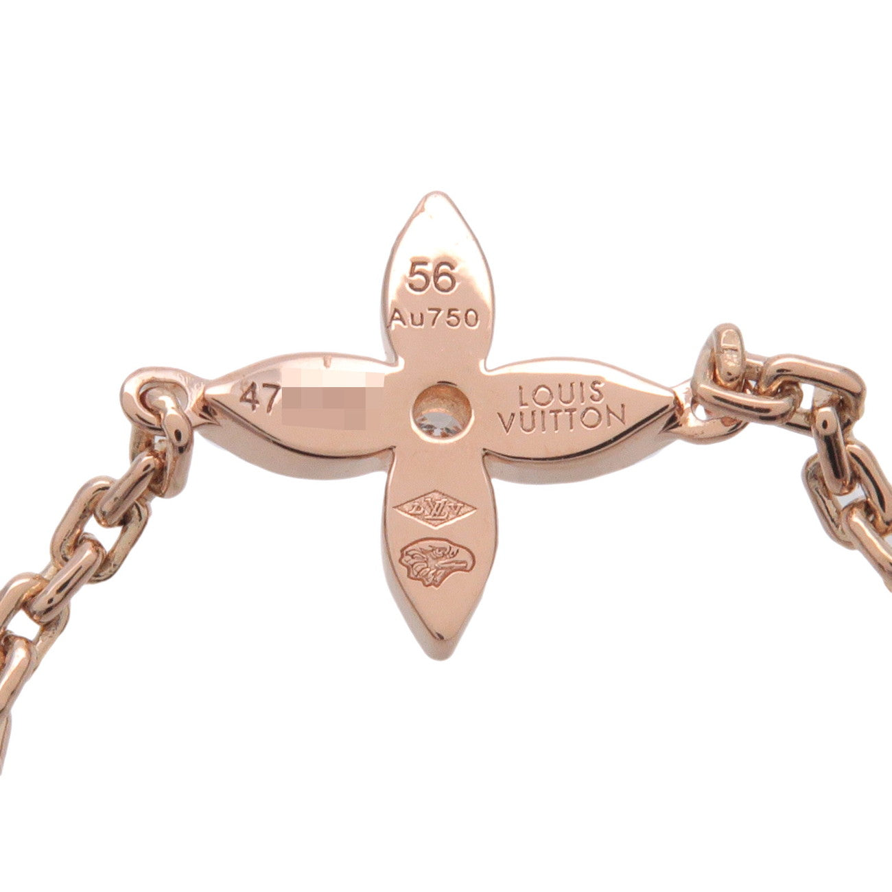 Louis Vuitton Bague Chain Idylle Blossom 1P Diamond Ring #56 Q9K64F