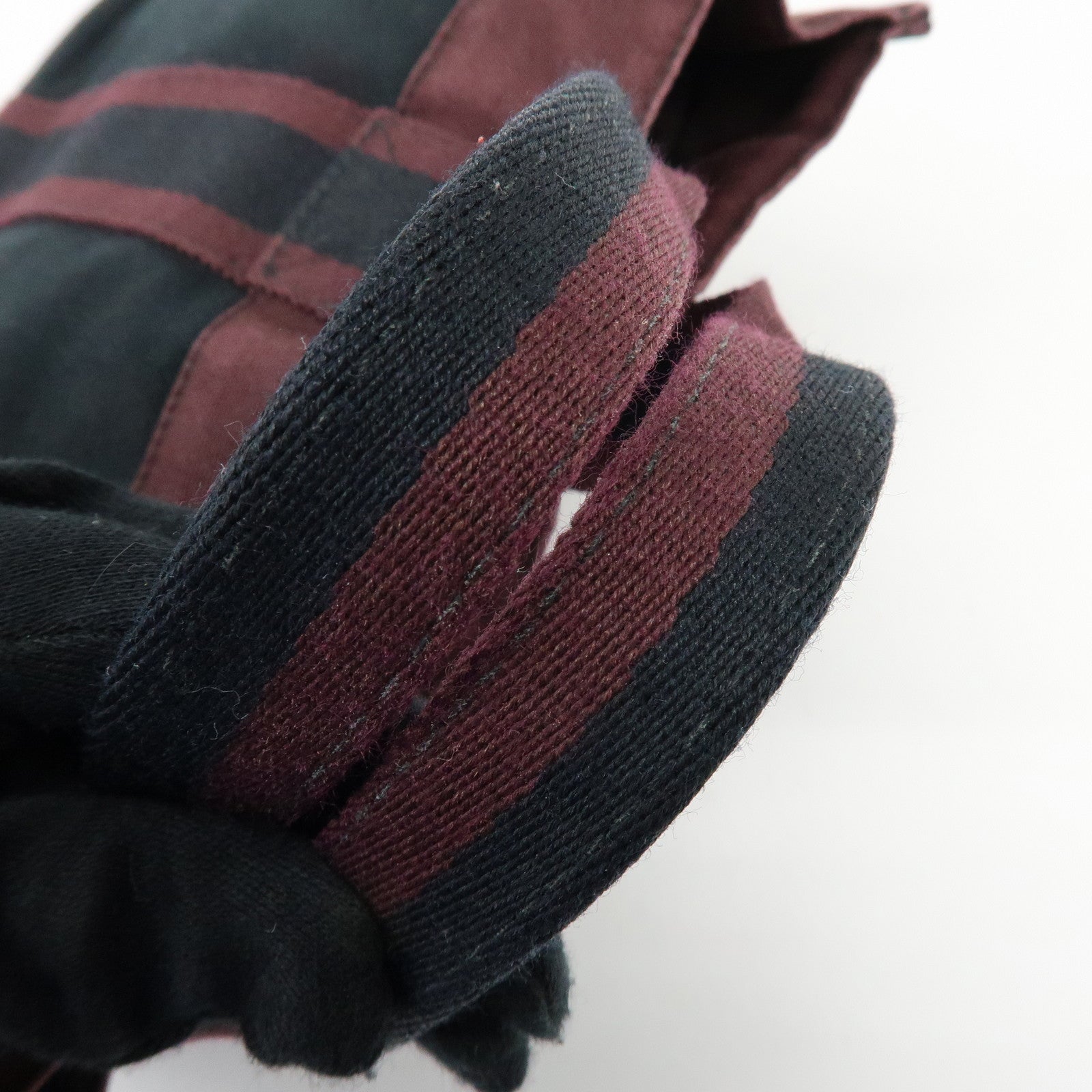 HERMES Fourre Tout PM Canvas Hand Bag Tote Bag Black Bordeaux