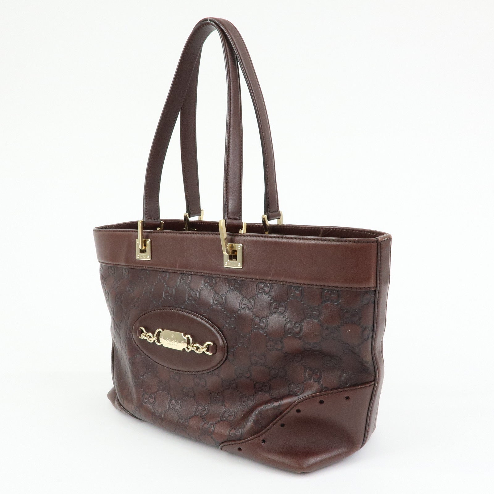 GUCCI Guccissima Leather Tote Bag Hand Bag Brown 145993