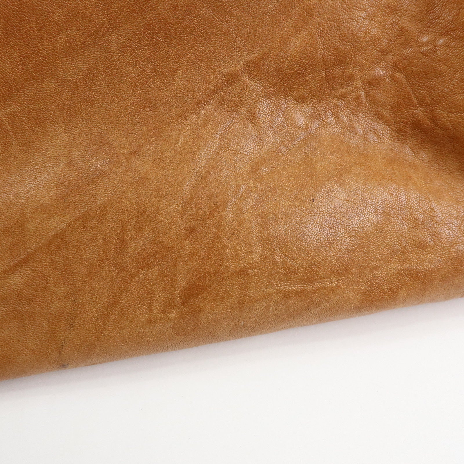 FENDI Ethnico Leather Tote Bag Shoulder Bag Light Brown 8BN162
