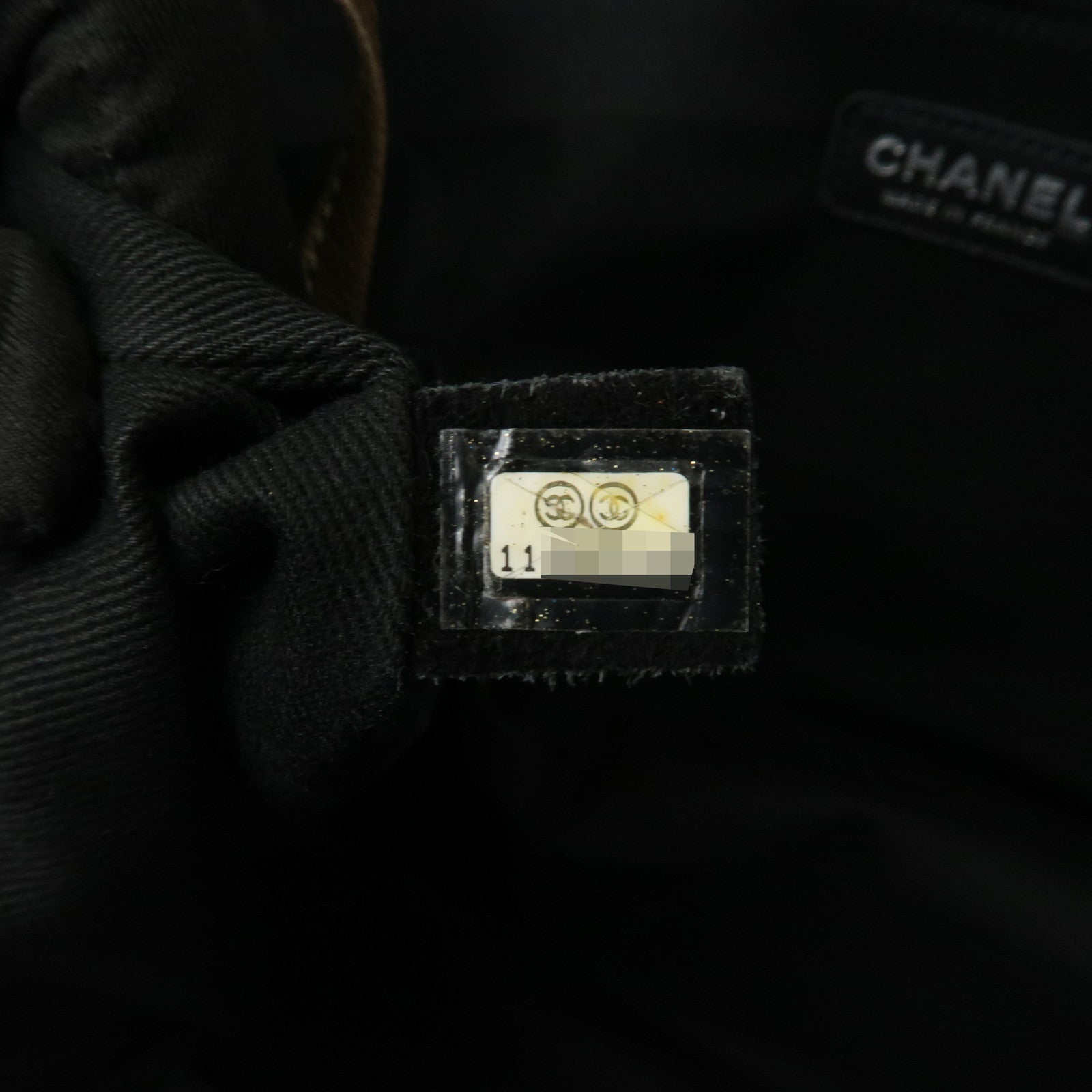 CHANEL Matelasse Lamb Skin Tote Bag Hand Bag Khaki