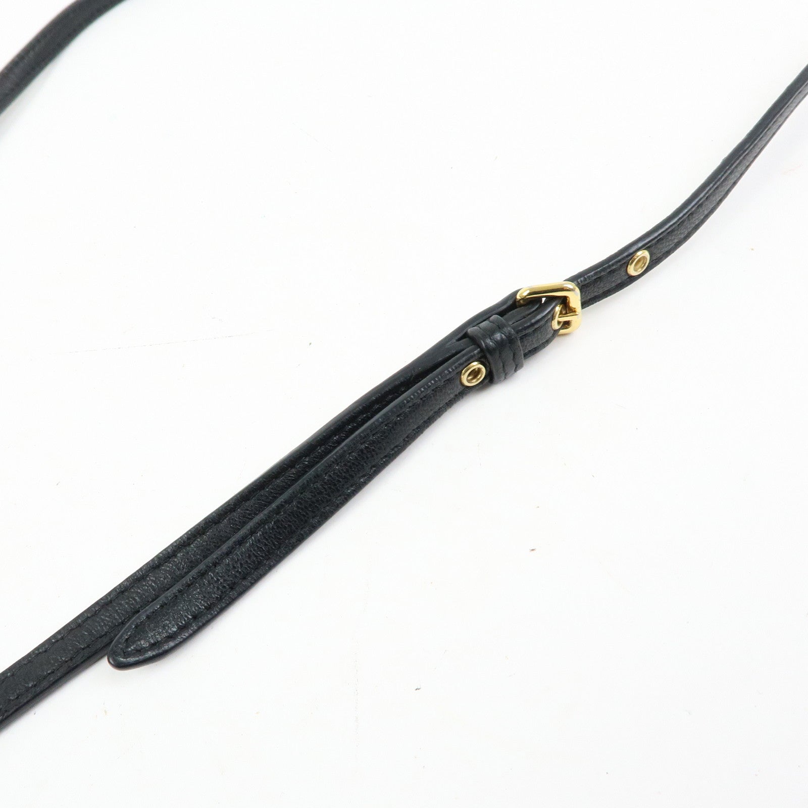 MIU MIU Matelasse Leather Gathered Shoulder Bag Crossbody Bag Black
