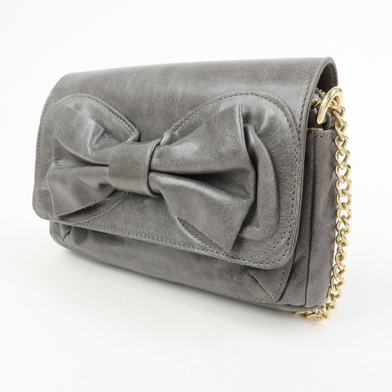 VALENTINO RED Valentino 2Way Bag Chain Shoulder Bag Hand Bag Gray