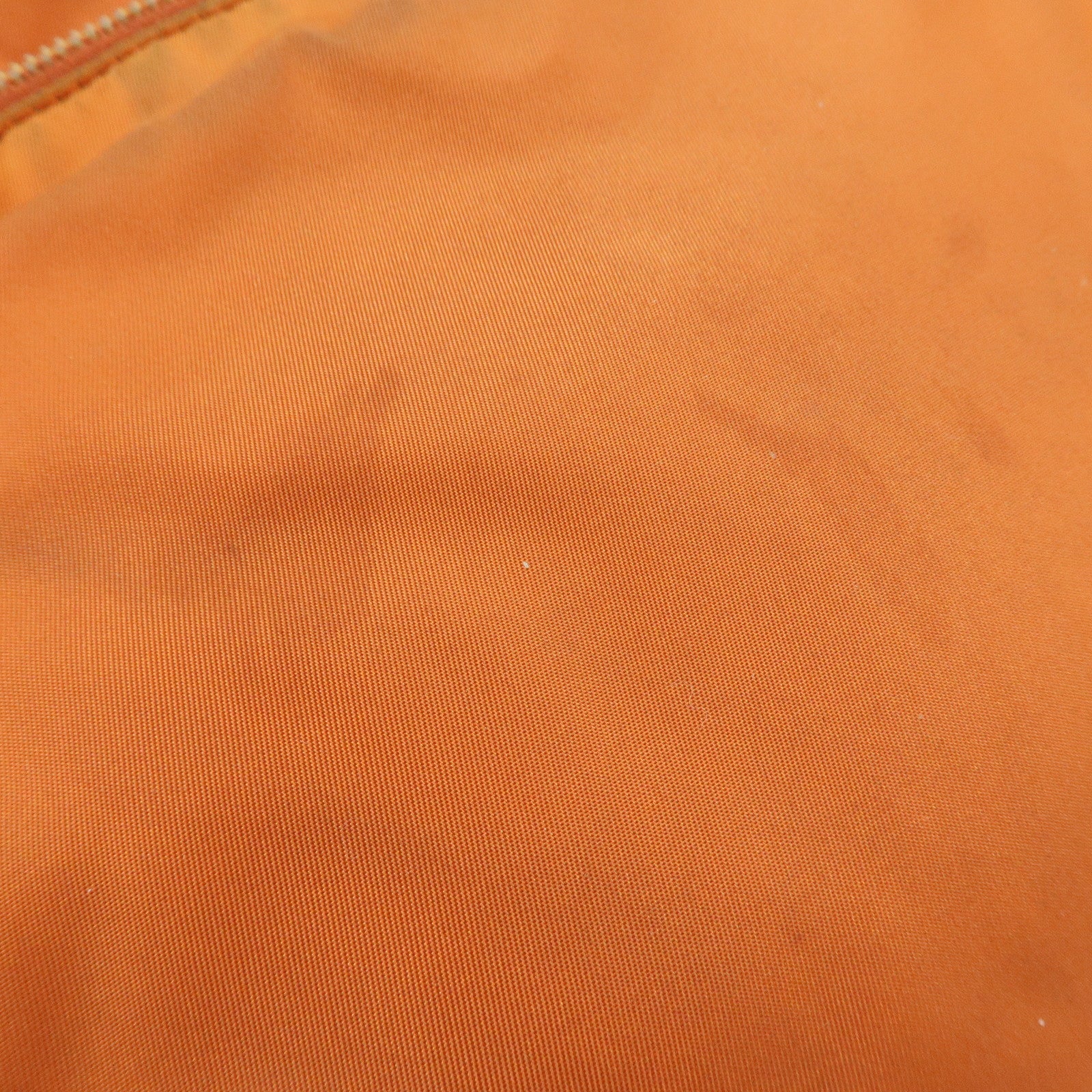 PRADA Logo Nylon Leather Shoulder Bag Crossbody Bag Orange BT0692 Used