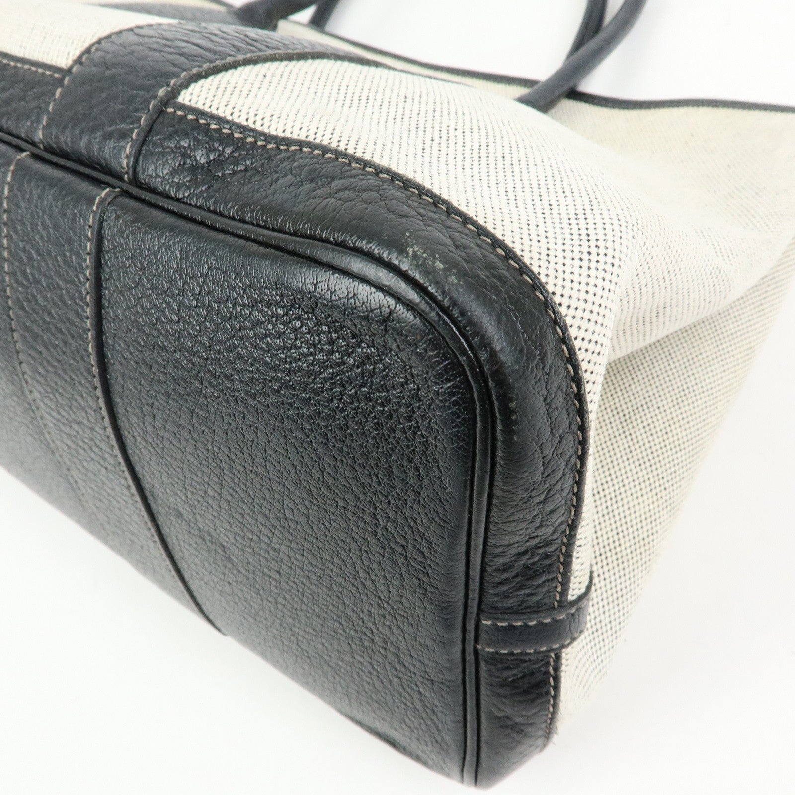 HERMES Toile Ash Negonda Garden Party PM □J Stamped Tote Bag Beige