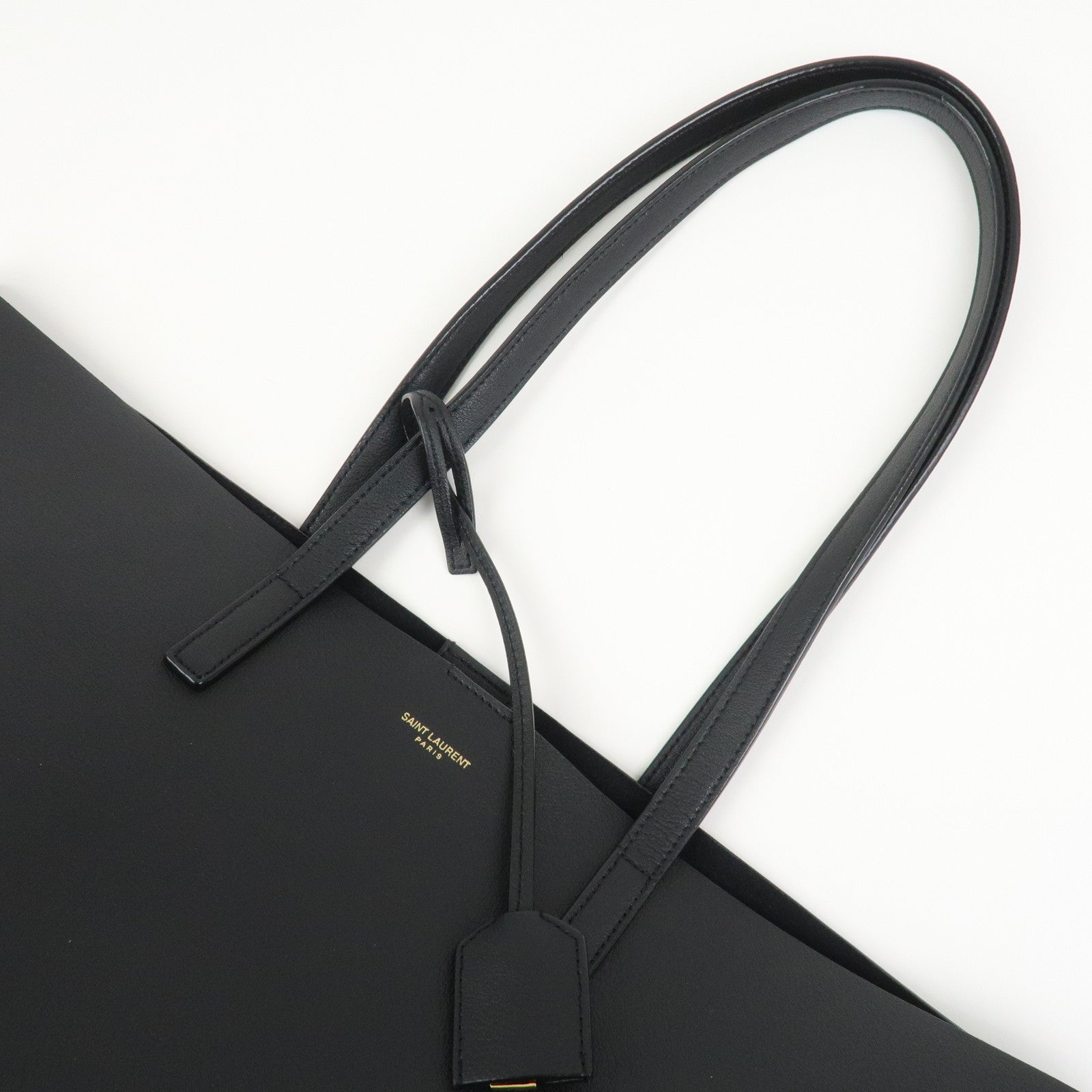 SAINT LAURENT PARIS Shopping Bag EAST WEST Tote Bag Black 600281