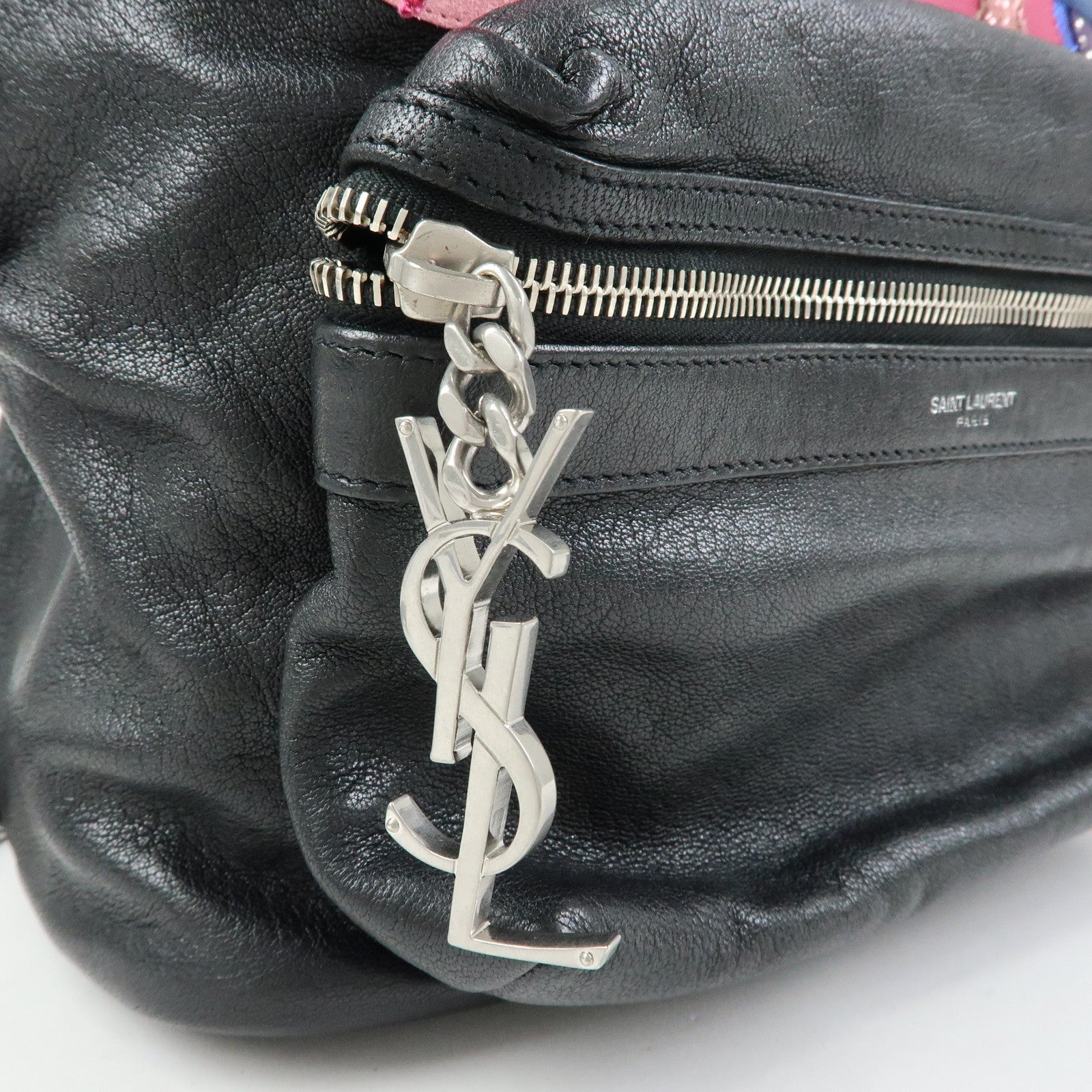 SAINT LAURENT PARIS CIty Leather Backpack Rucksack Black