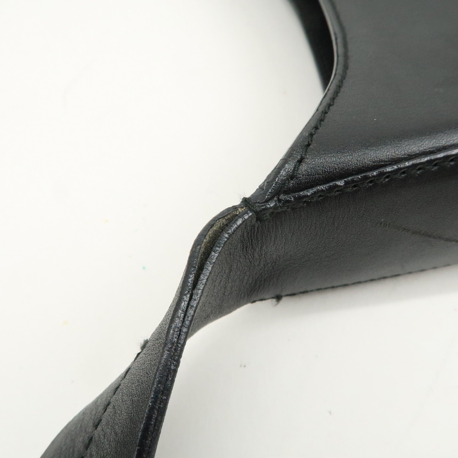 PRADA Logo Leather Shoulder Bag Crossbody Bag Black