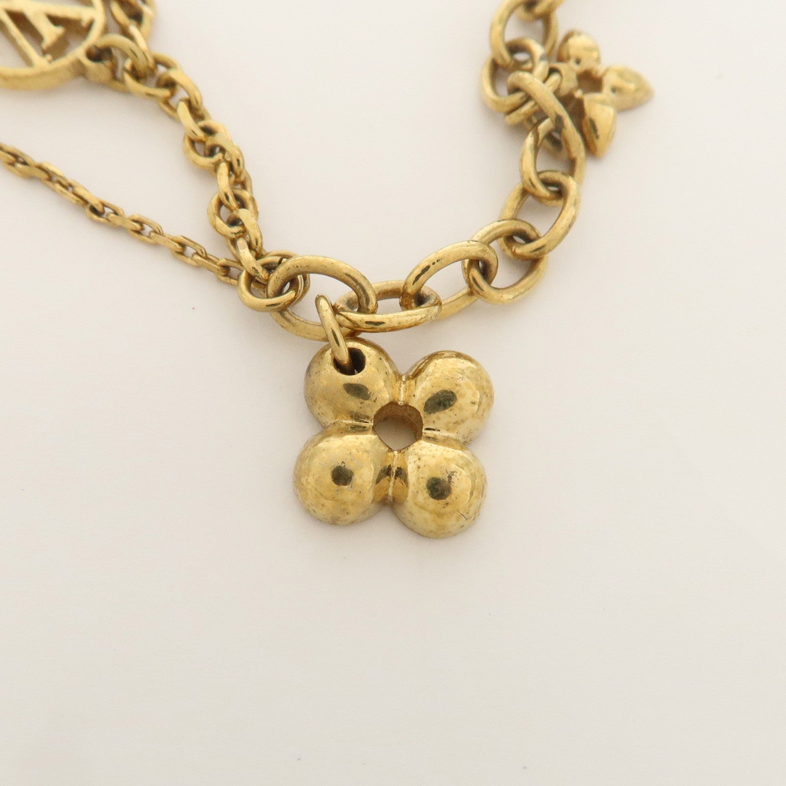Louis Vuitton Monogram Metal Blooming Bracelet Gold M64858