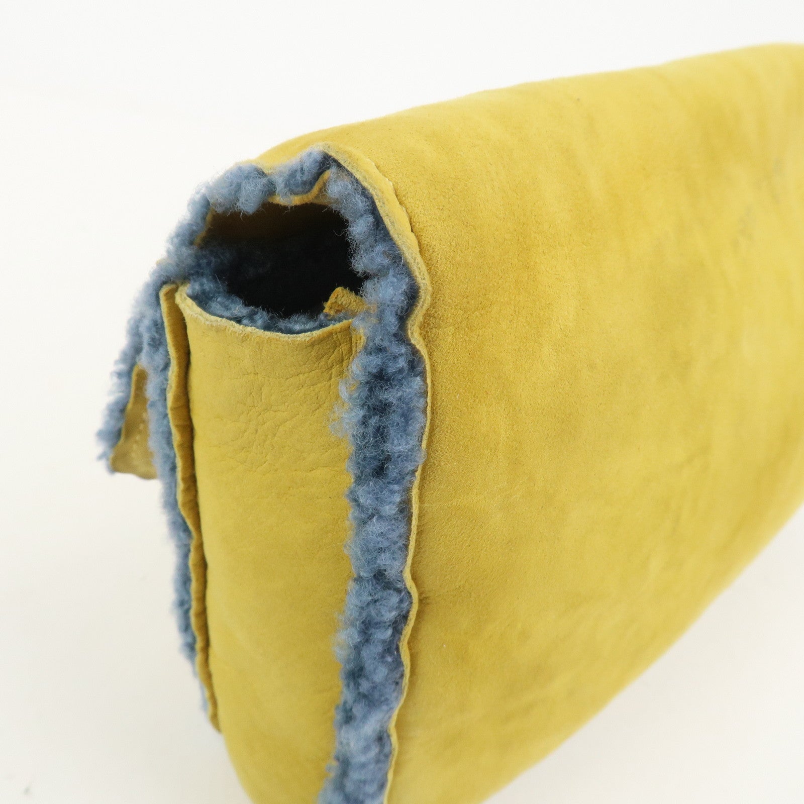 CHANEL COCO Mark Mouton Clutch Bag Yellow Blue