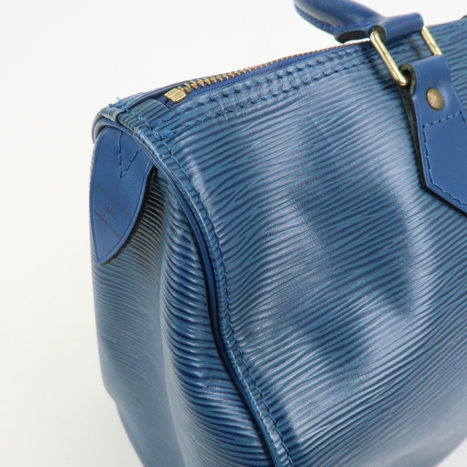 Louis Vuitton Epi Speedy 30 Hand Bag Boston Bag Toledo Blue M43005