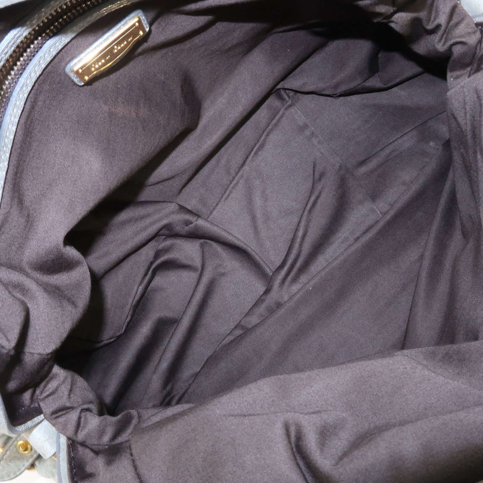 MIU MIU Nappa Leather Hand Bag Emerald Green Used