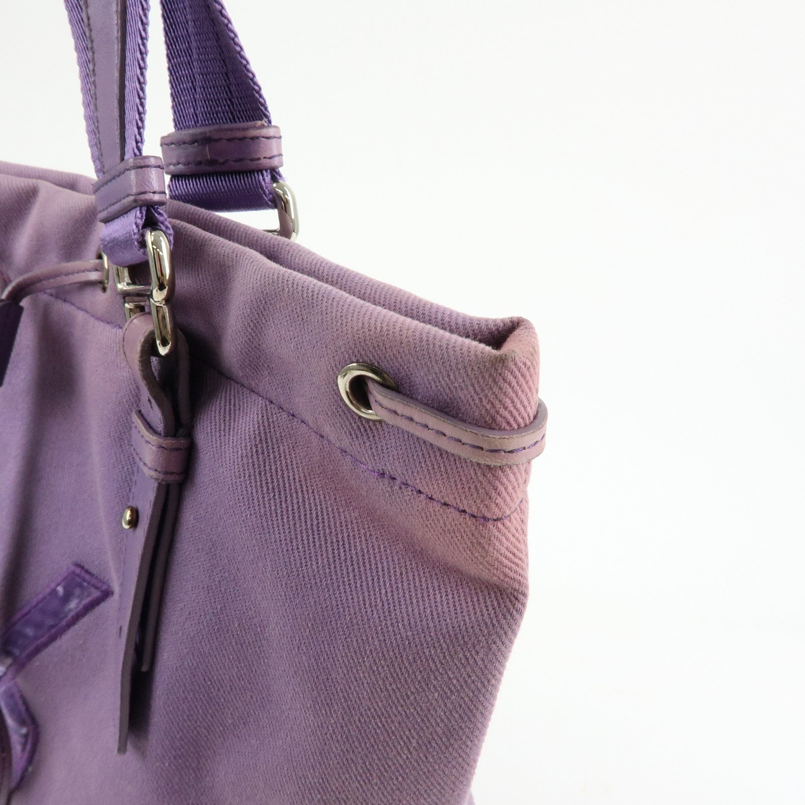 SAINT LAURENT PARIS Kahala Cassandra Canvas Tote Bag Purple 121631