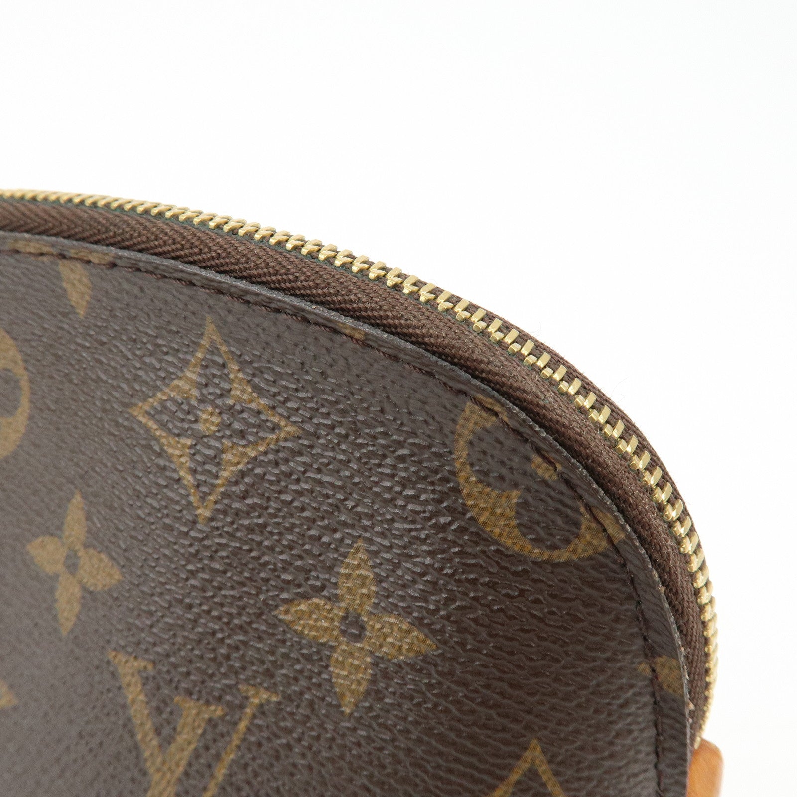 Louis Vuitton Monogram Pochette Cosmetic PM Pouch Brown M47515