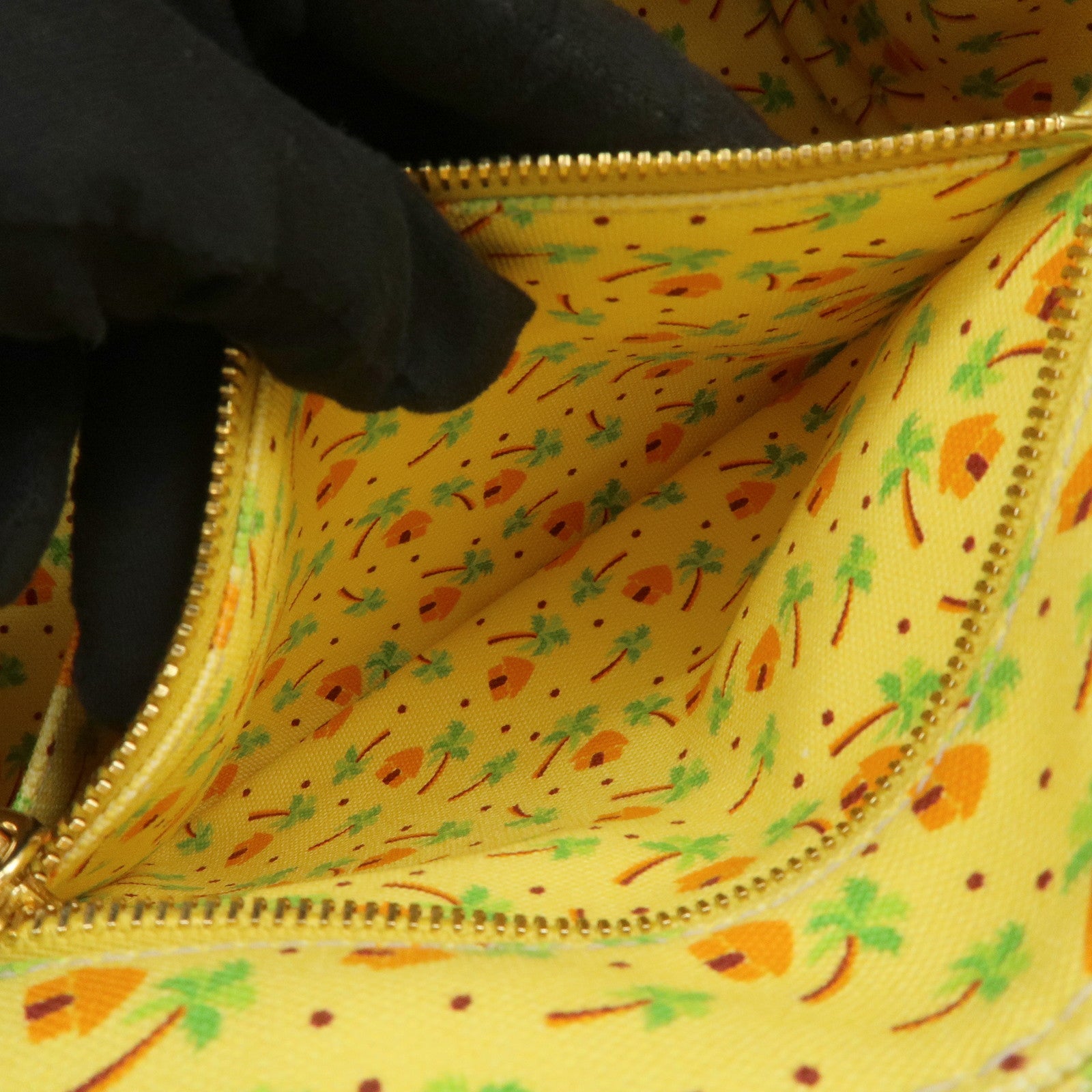 PRADA Canapa Mini Canvas 2Way Bag Hand Bag Yellow Orange 1BG439