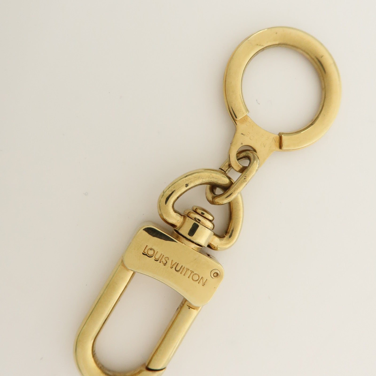 Louis Vuitton Set of 2 Anocles Key Chain Bag Charms Gold M62694