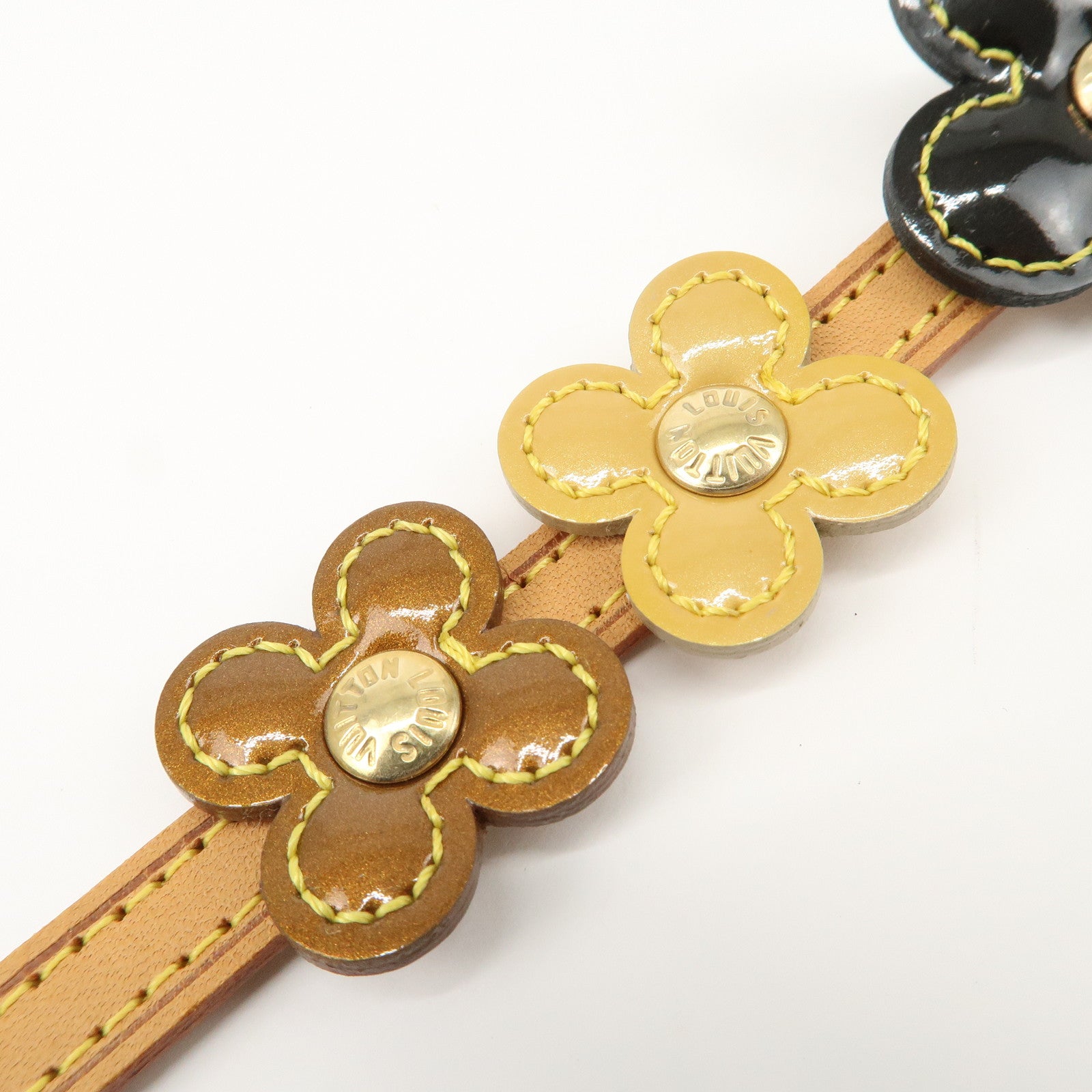 Louis Vuitton Monogram Vernis Flower Lexington Bracelet Brown M92252