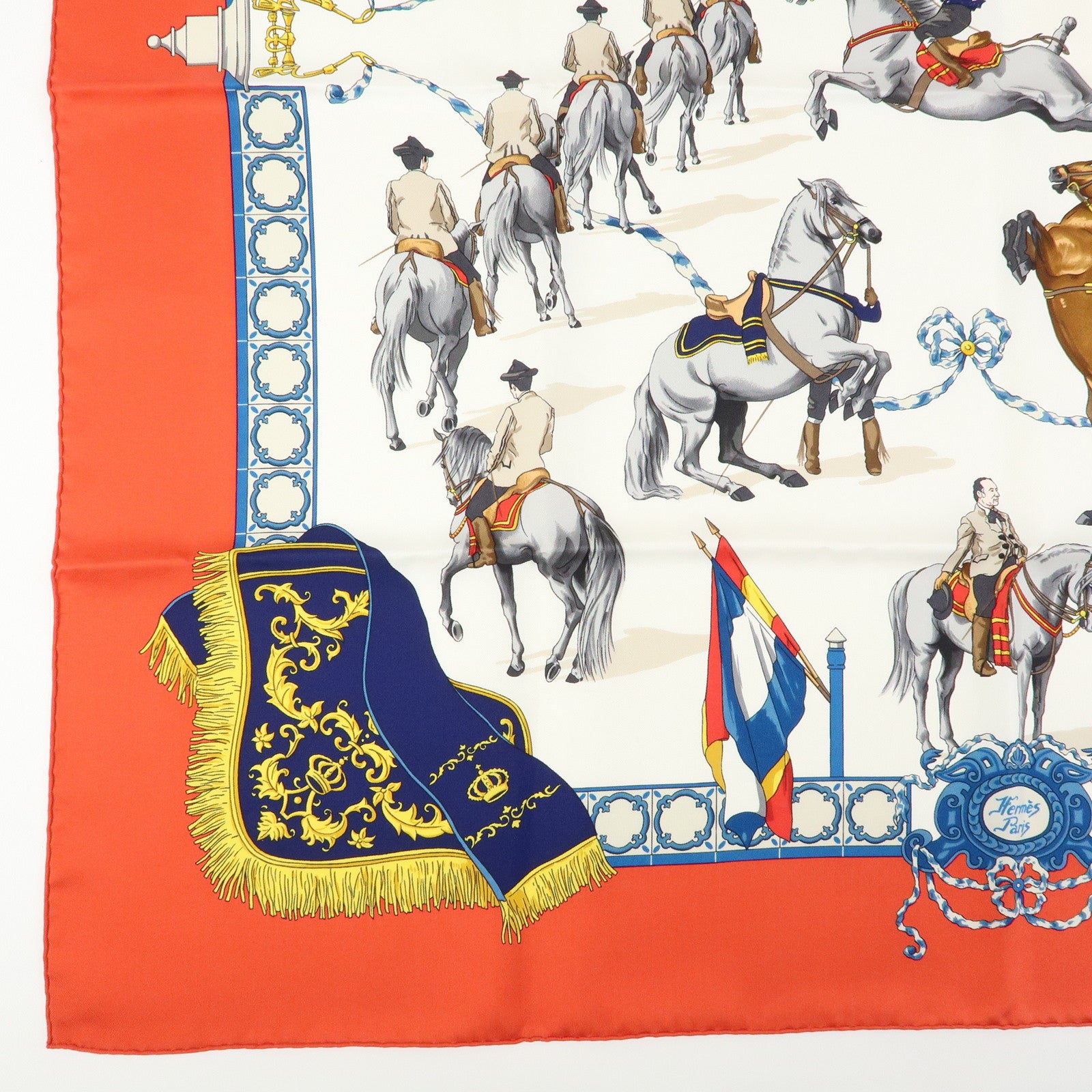 HERMES Carre 90 Silk Scarf Real Escuela AndaluzaDel Arte Ecuestre