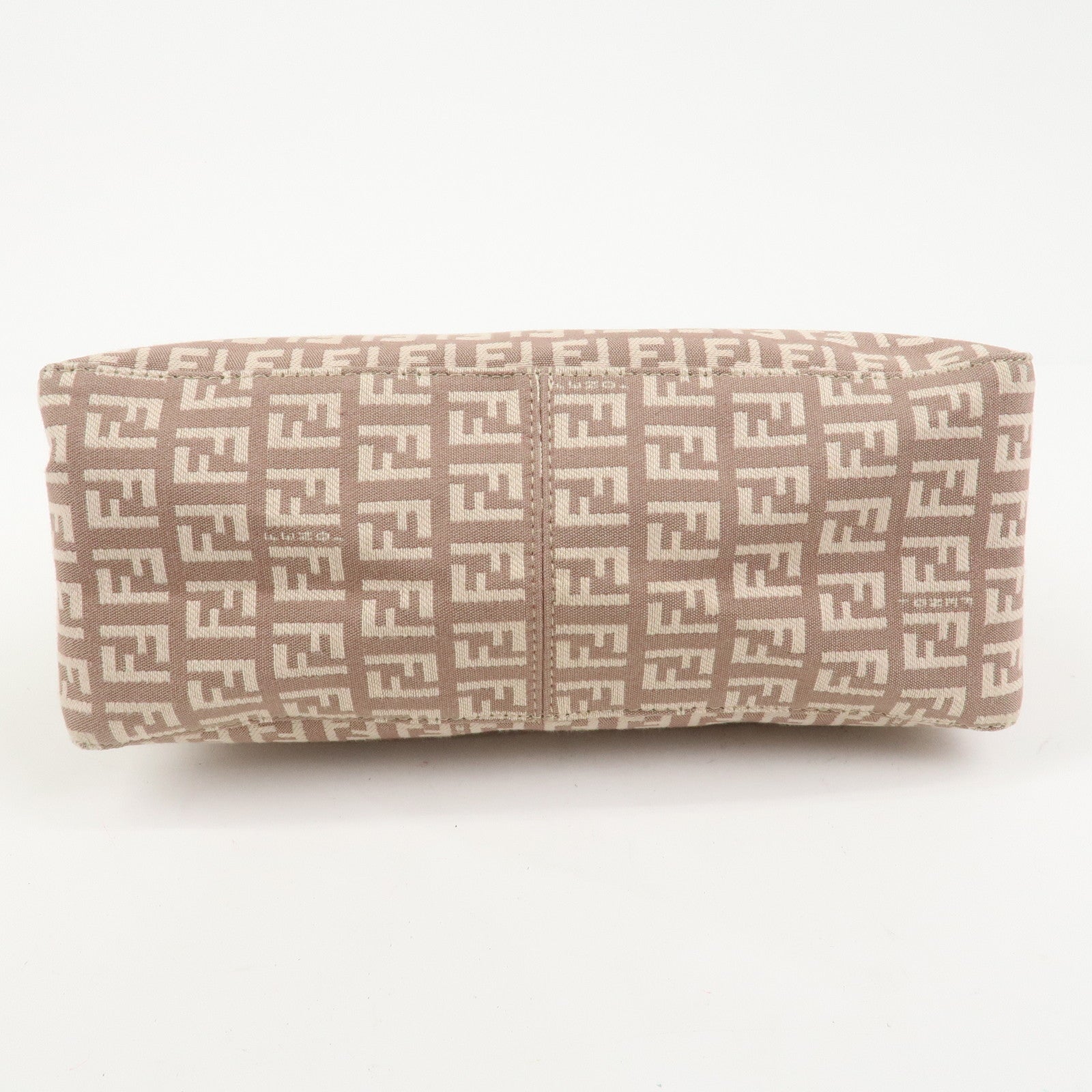 FENDI Zucchino Canvas Leather Shoulder Bag Hand Bag Pink 8BR444