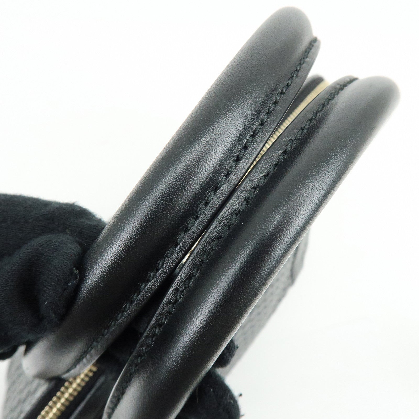 GUCCI Micro Guccissima Leather 2WAY Hand Shoulder Bag Black 449663