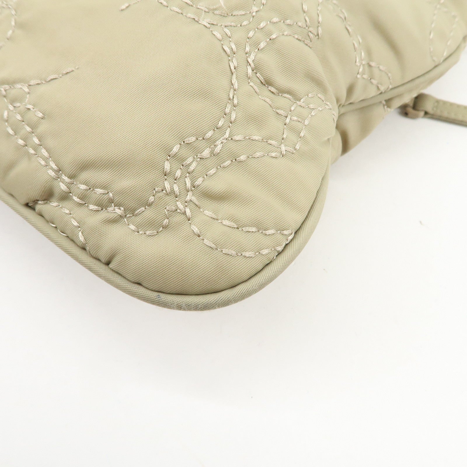 ANTEPRIMA Logo Nylon 2Way Bag Hand Bag Shoulder Bag Khaki