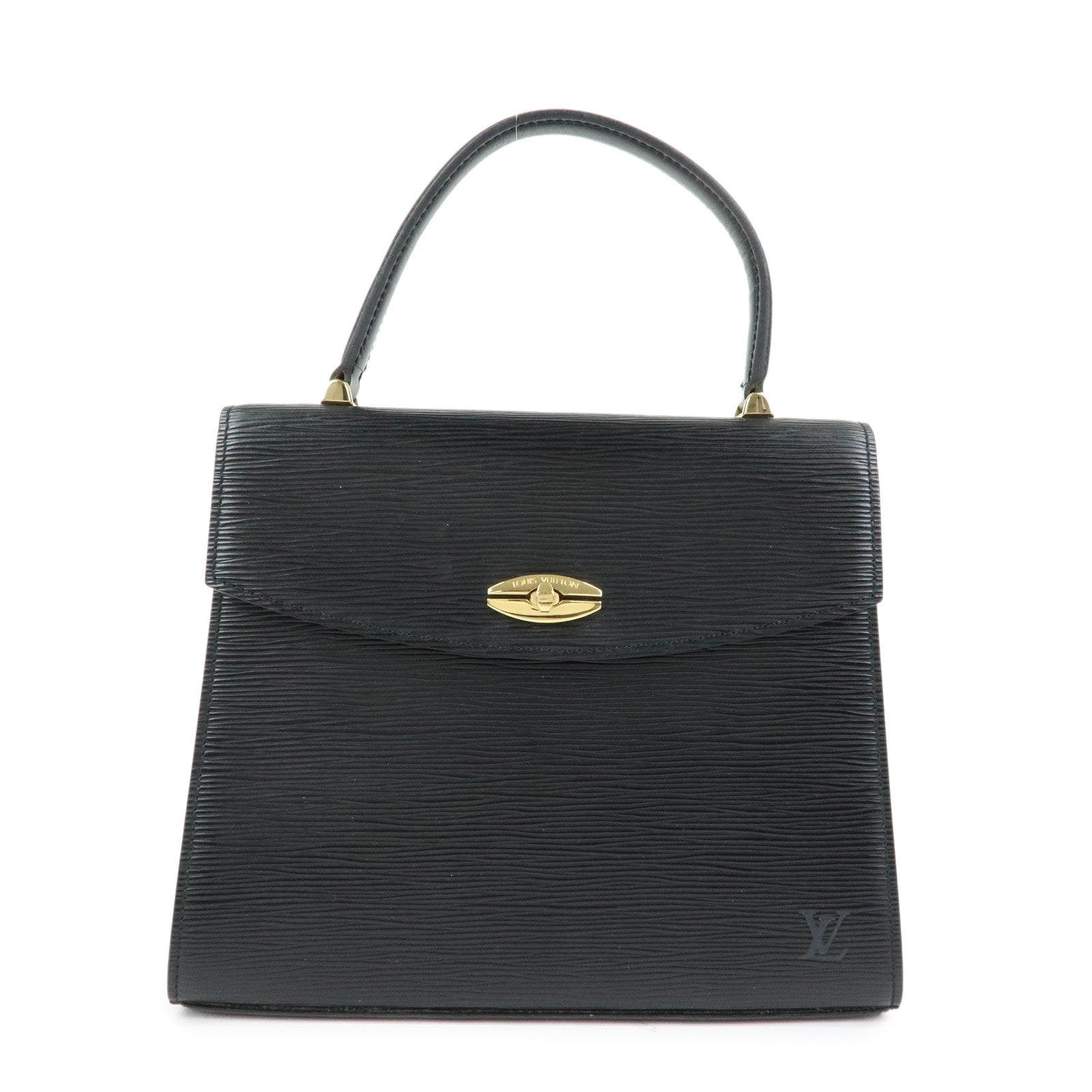 Louis Vuitton Epi Leather Malesherbes Hand Bag Noir Black M52372