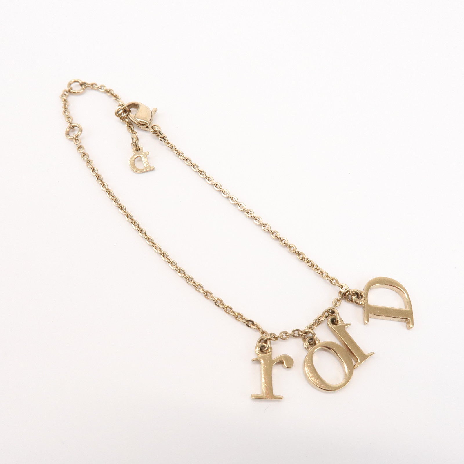 Christian Dior Metal Bracelet DIOR Logo Gold