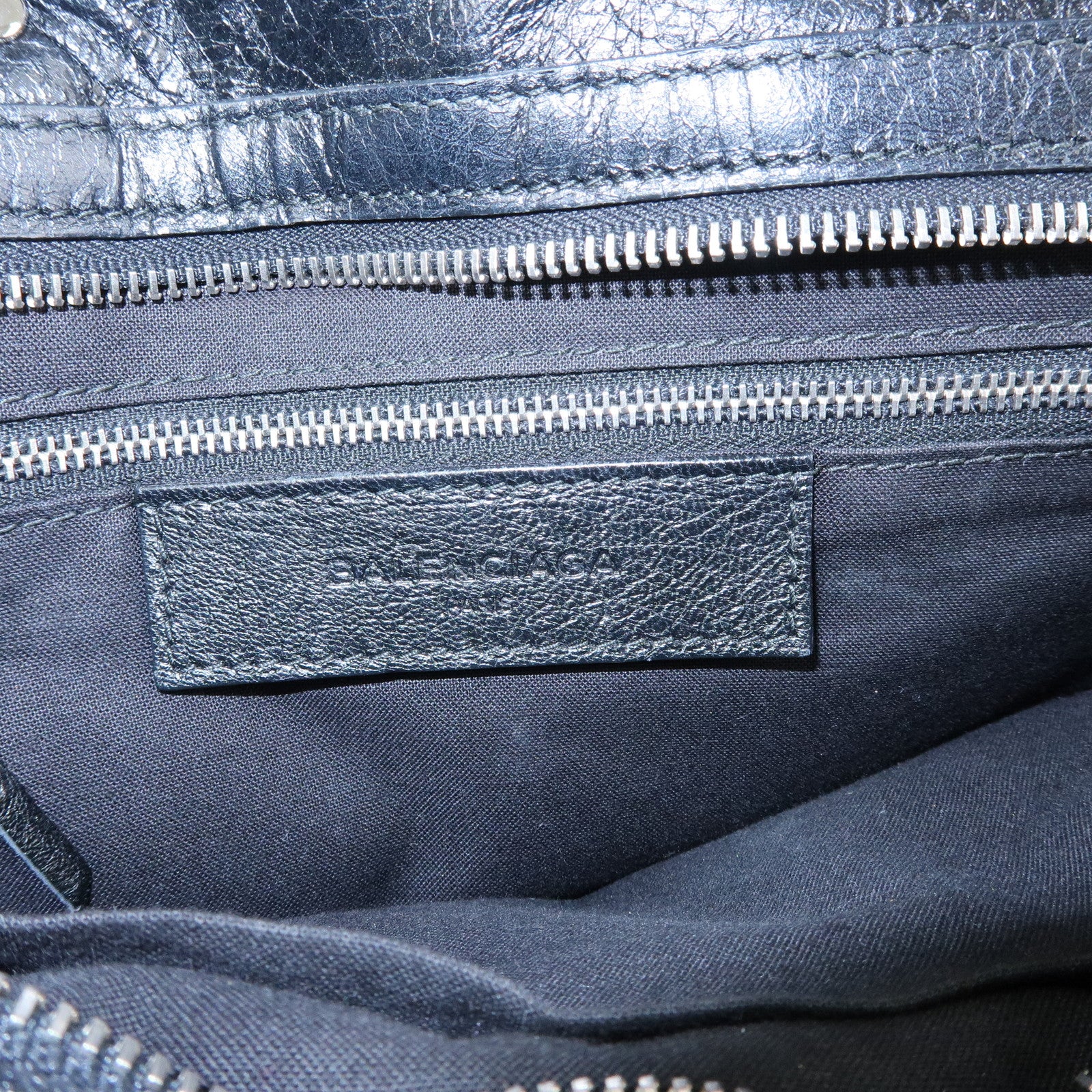 BALENCIAGA Padlock All Afternoon Mute City 2Way Bag Black 443698