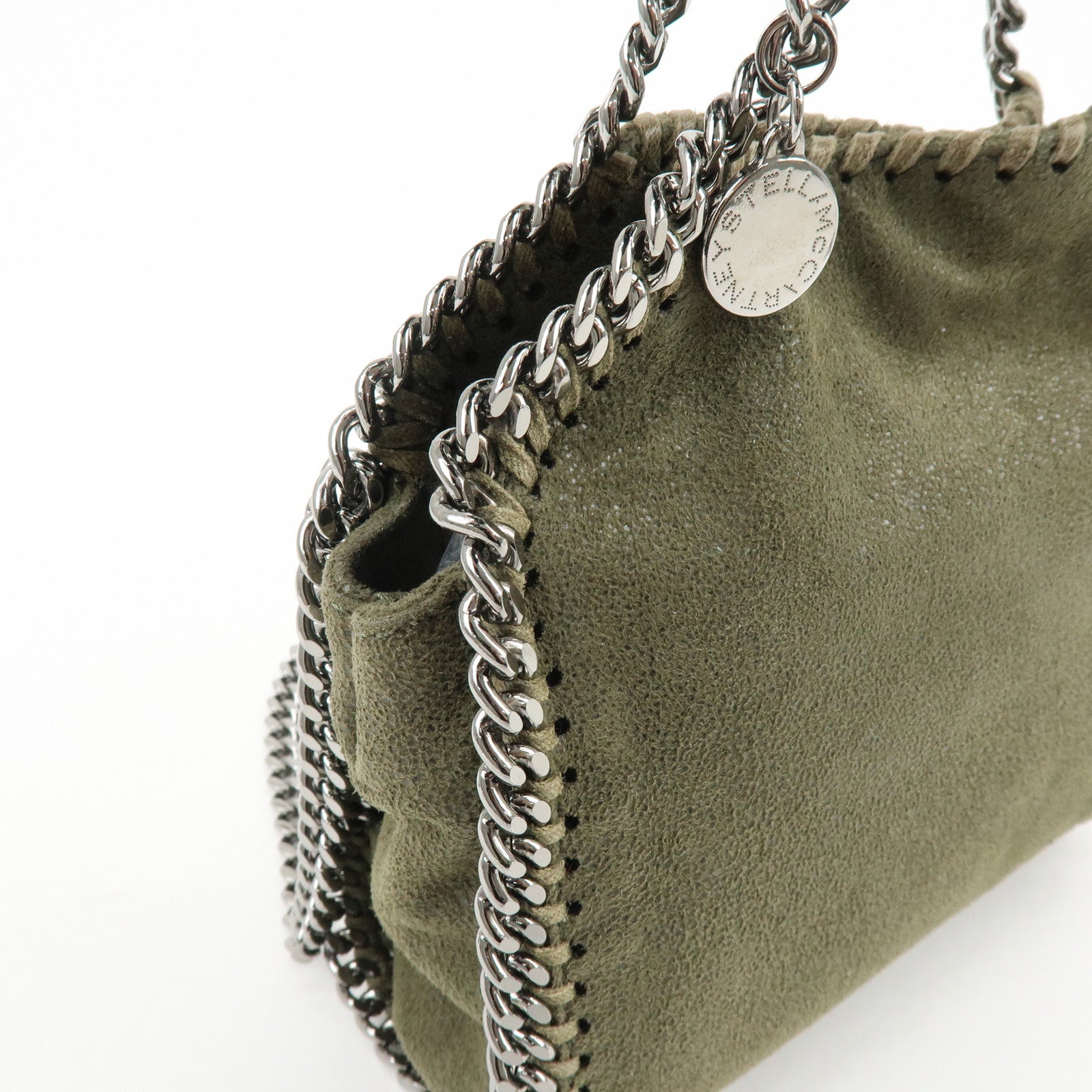 STELLA MCCARTNEY Falabella Mini Faux Leather 2Way Bag Khaki
