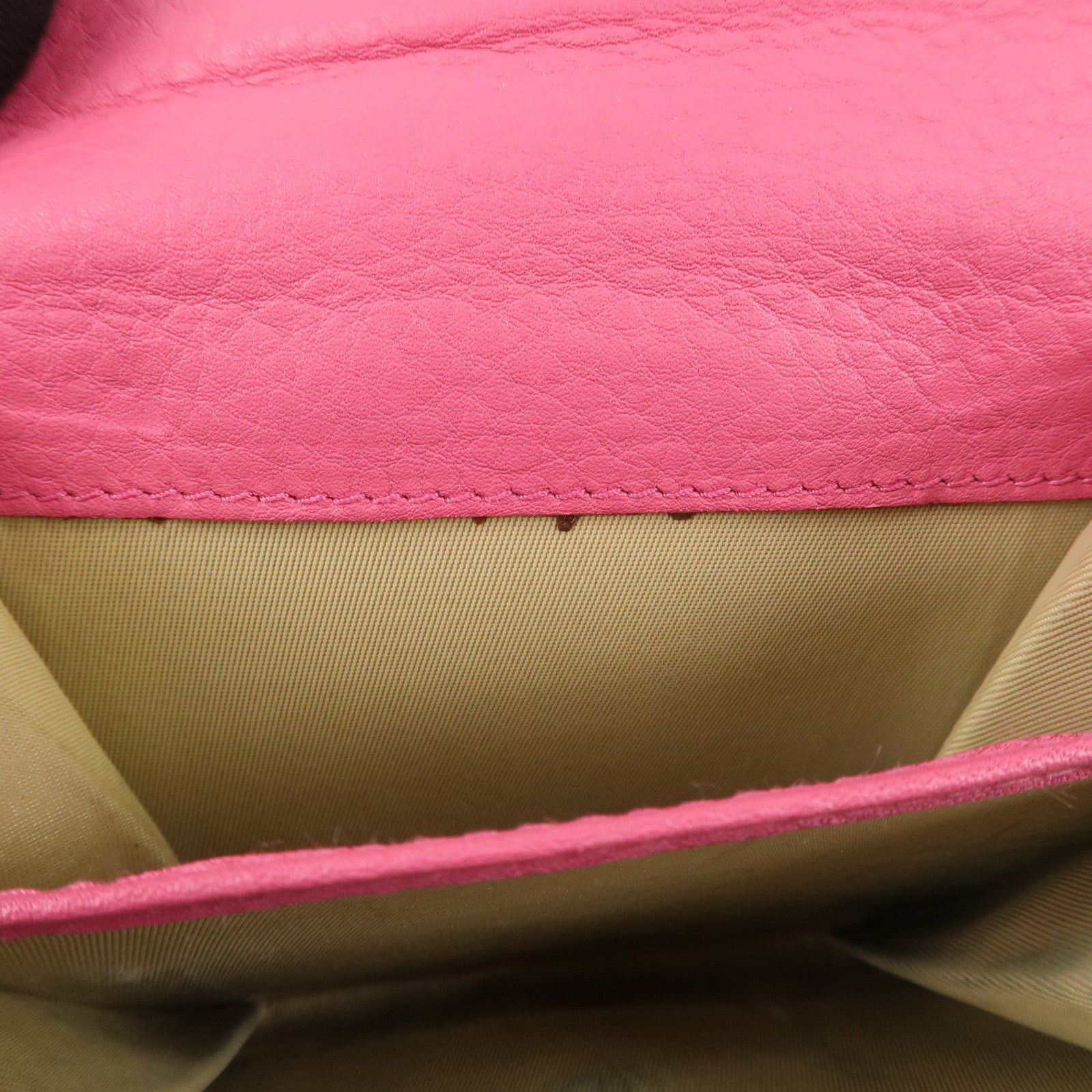 Christian Dior Street Chic Trotter Canvas Leather W Hook Wallet Pink Used