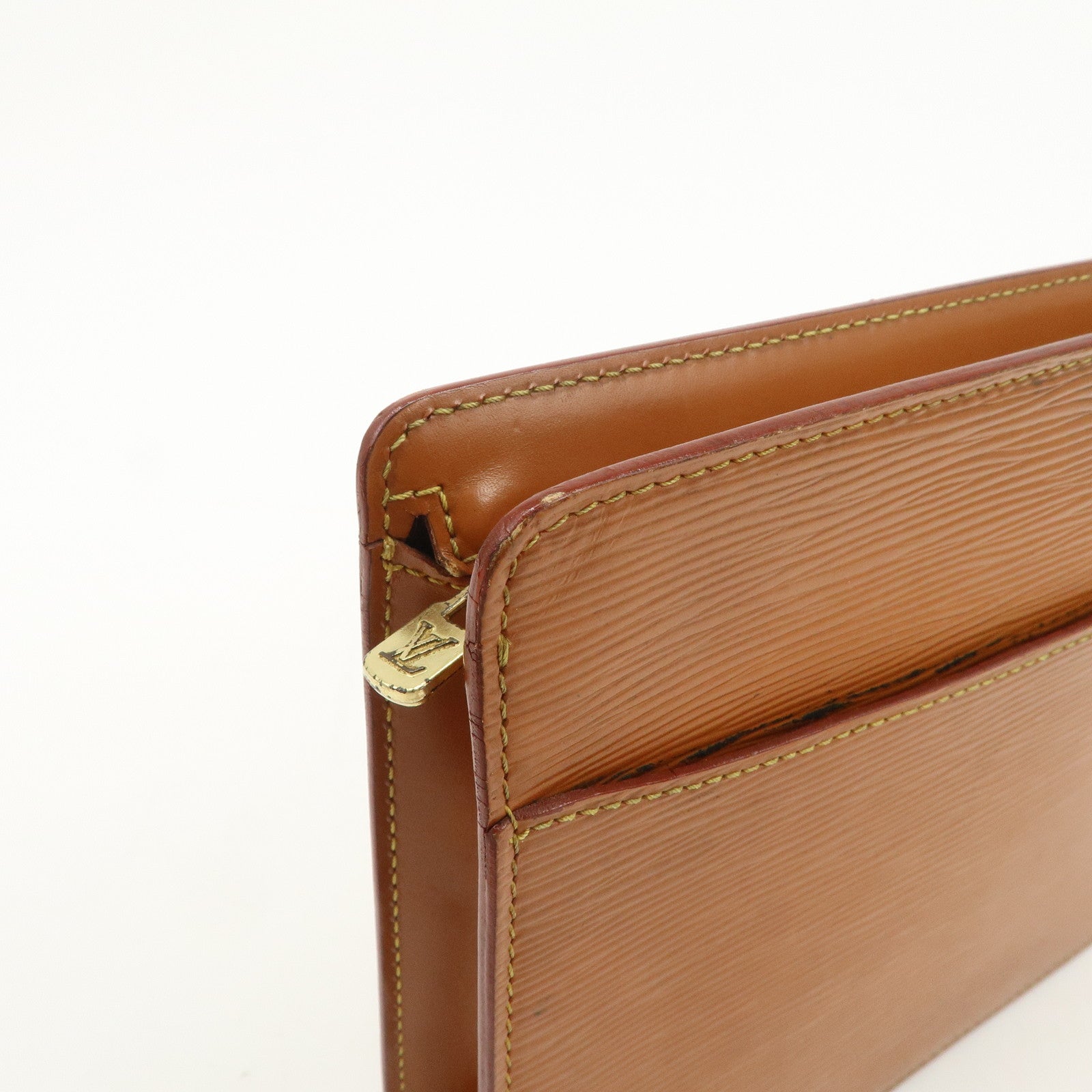 Louis Vuitton Epi Pochette Homme Clutch Bag Zipang Gold M52528