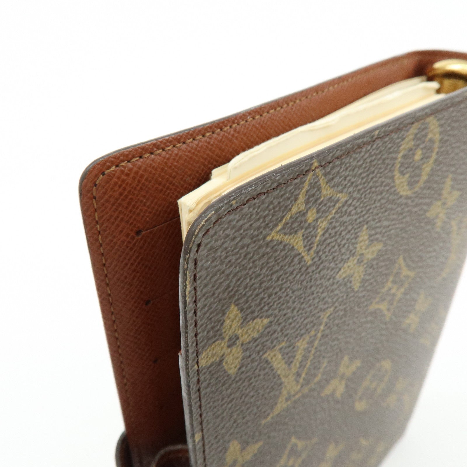 Louis Vuitton Monogram Agenda MM Planner Cover Brown R20004