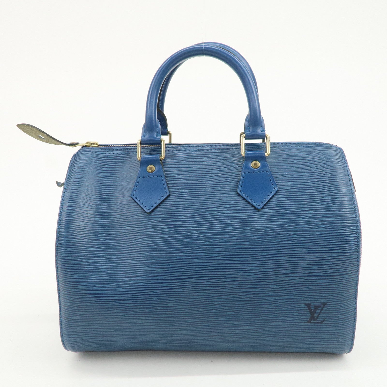 Louis Vuitton Epi Speedy 25 Hand Bag Boston Bag Toledo Blue M43015