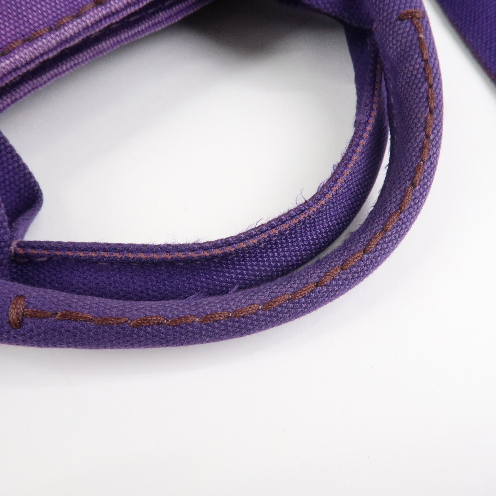 PRADA Logo Canapa Mini Canvas 2Way Tote Shoulder Bag Purple BN2439 Used