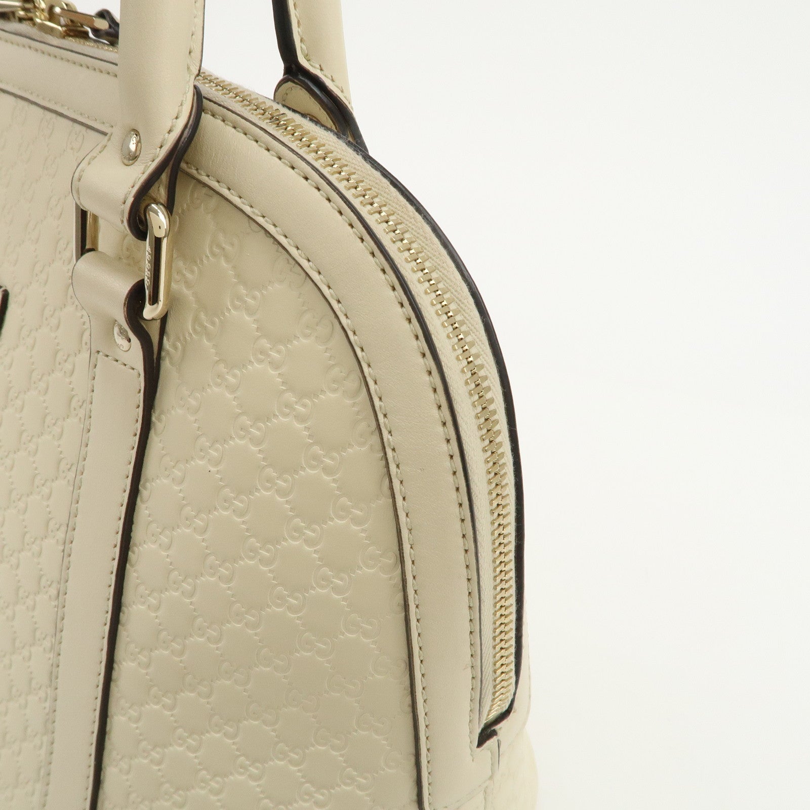 GUCCI Micro Guccissima Leather 2Way Bag Shoulder Bag Ivory 449663