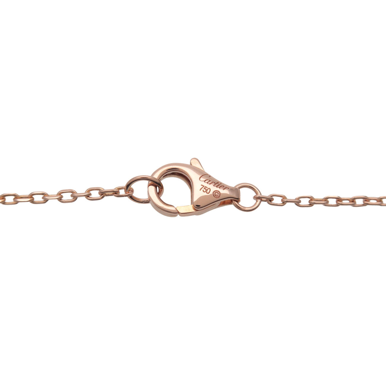 Cartier Trinity Diamond Heart Necklace K18 Yellow Rose White Gold