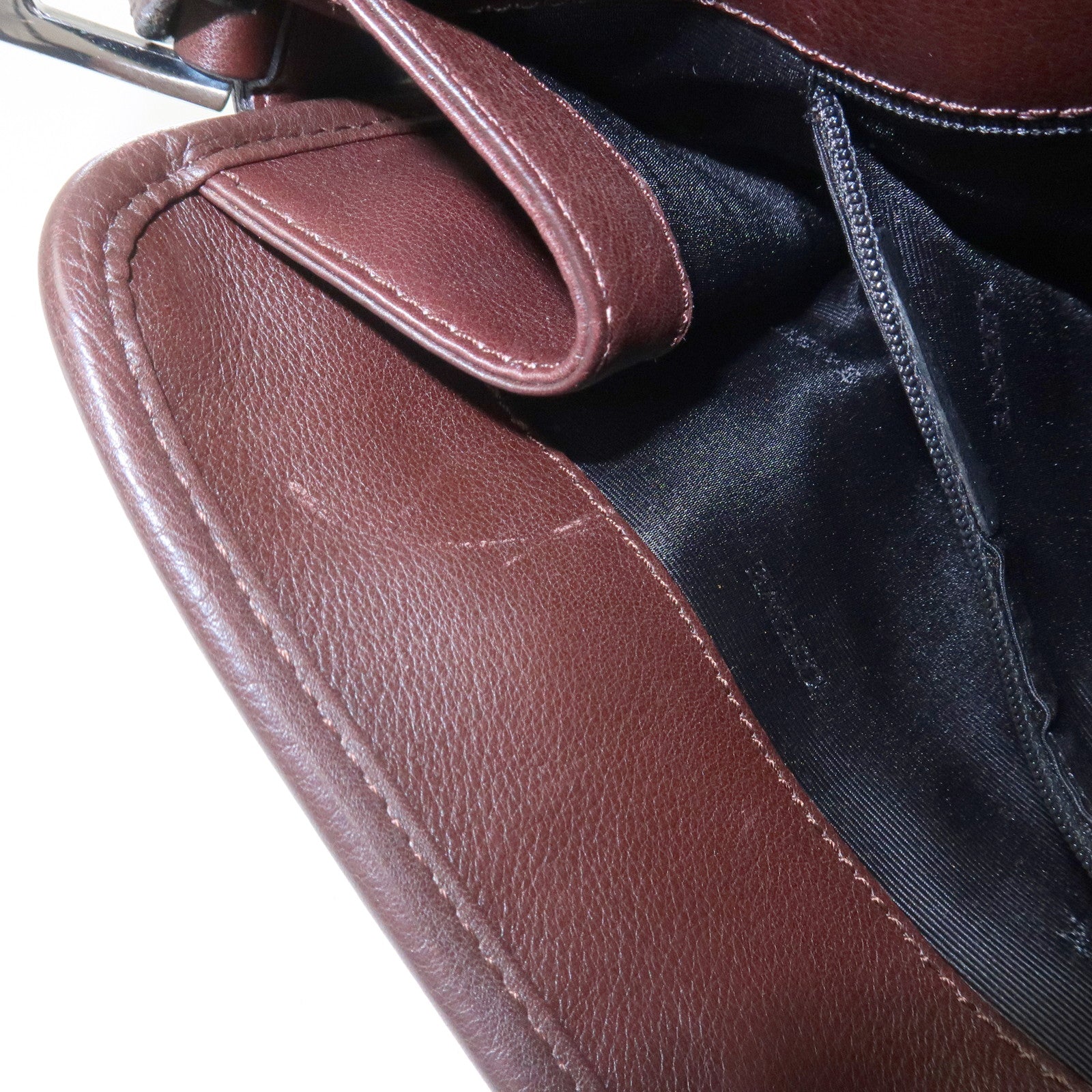 LOEWE Anagram Logo Leather Shoulder Bag Crossbody Bag Brown