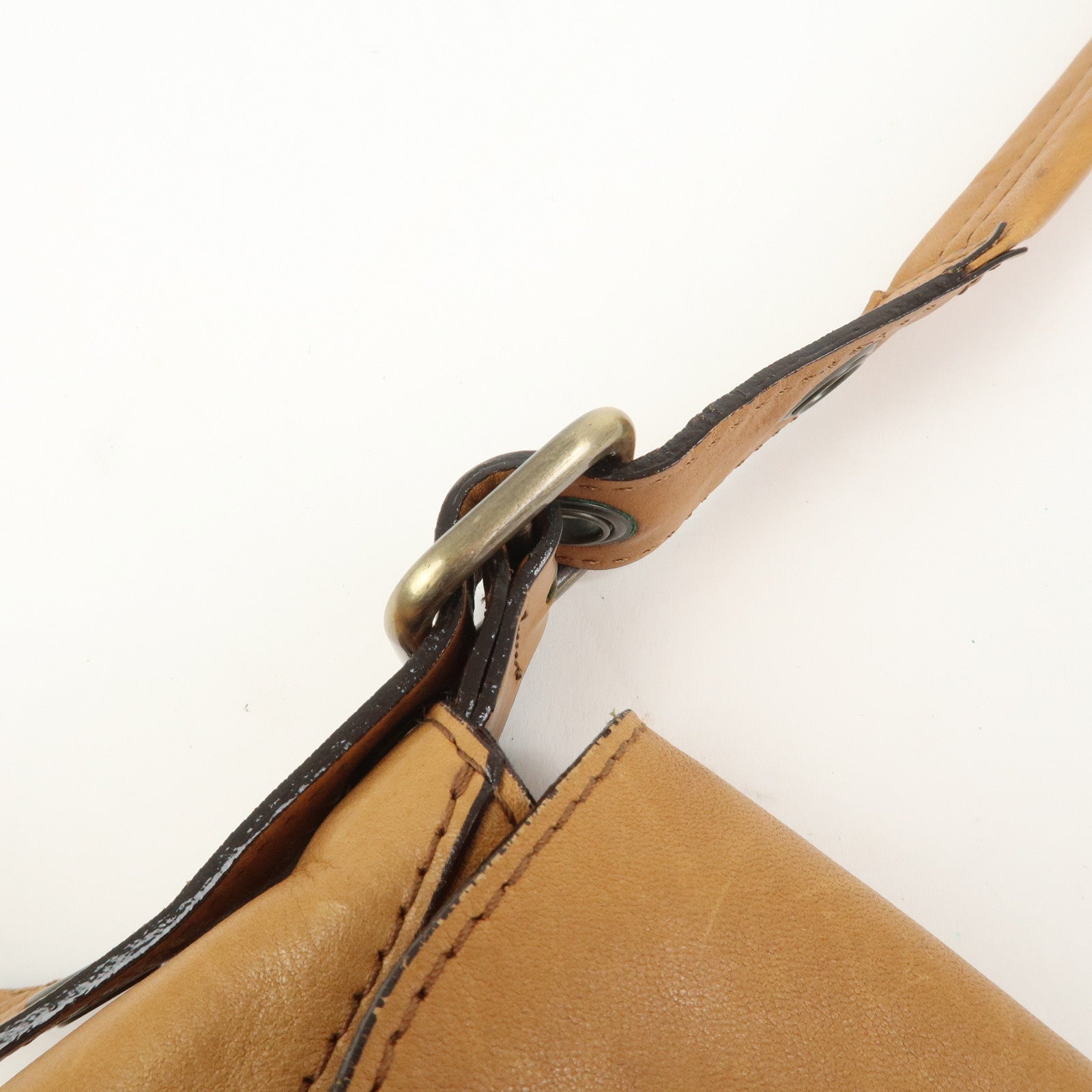 Chloe Logo Leather Shoulder Bag Hand Bag Crossbody Bag Brown