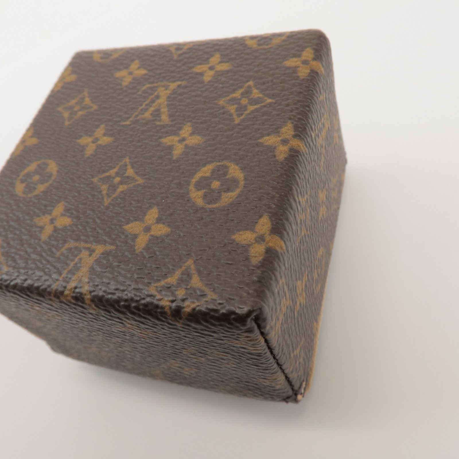 Louis Vuitton Monogram Set of 2 Ring Case Jewelry Case Brown