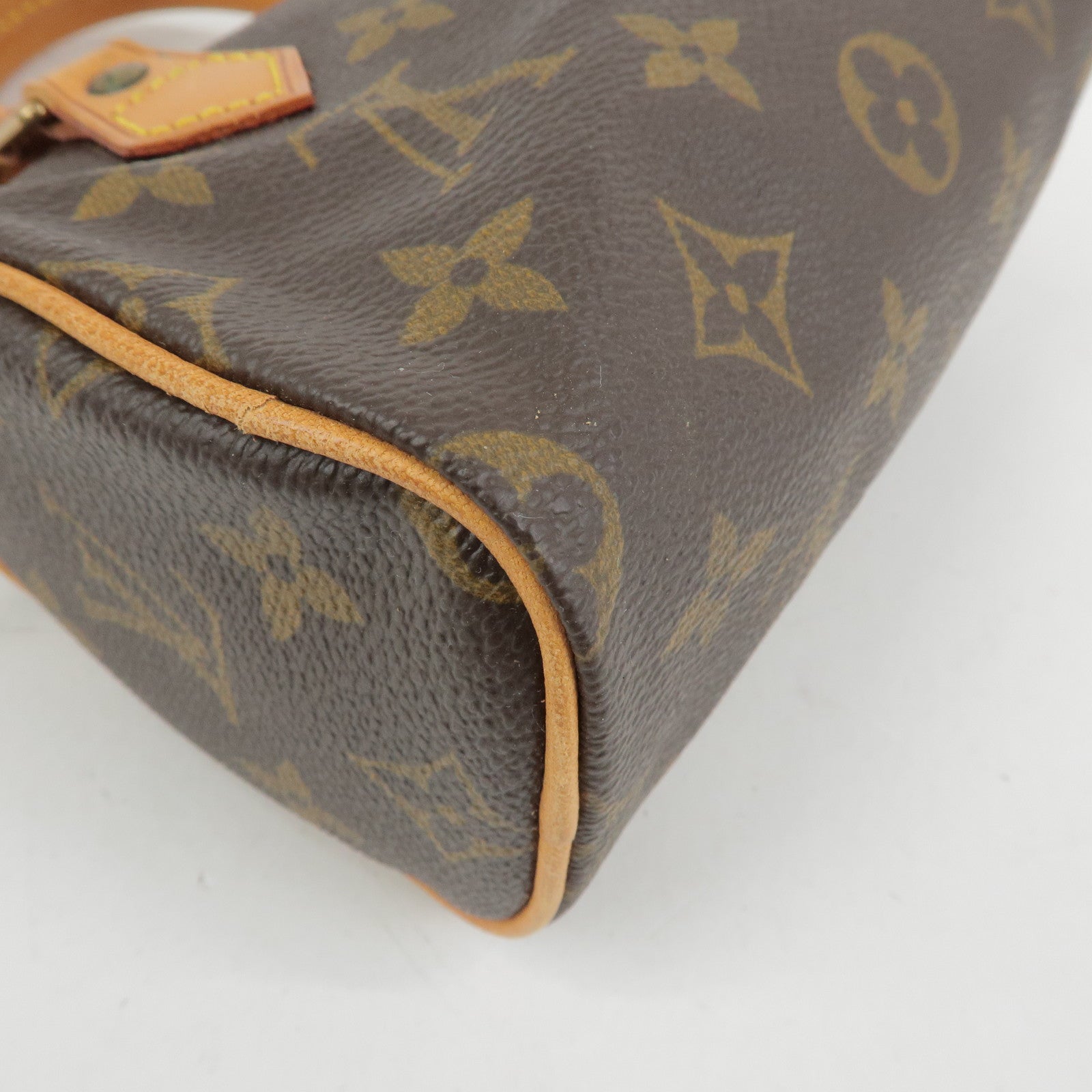 Louis Vuitton Monogram Mini Speedy Hand Bag Brown M41534