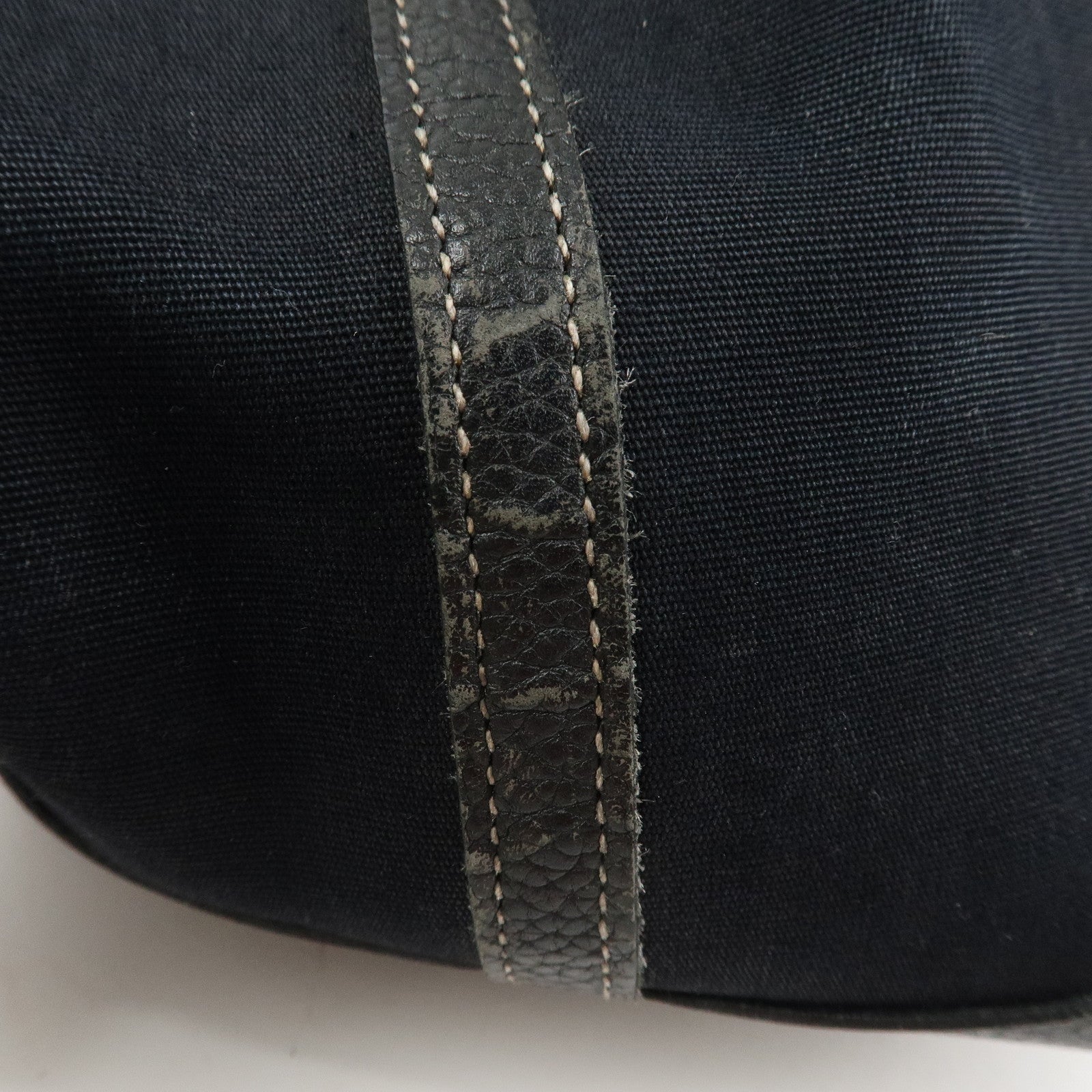 HERMES Negonda Leather Garden Party PM Tote Bag Hand Bag Black Used