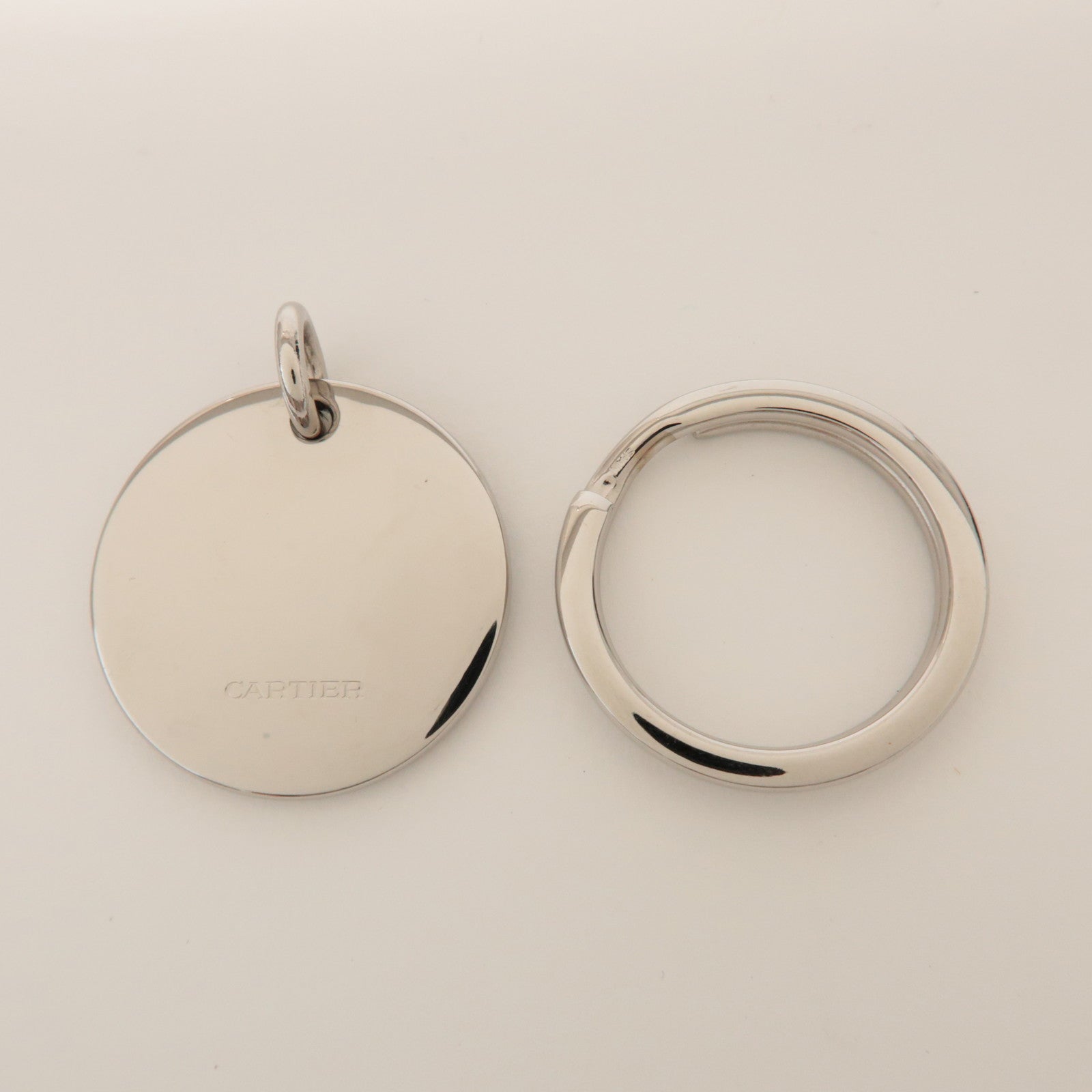 Cartier Stainless Steel Key Charm Key Holder Silver