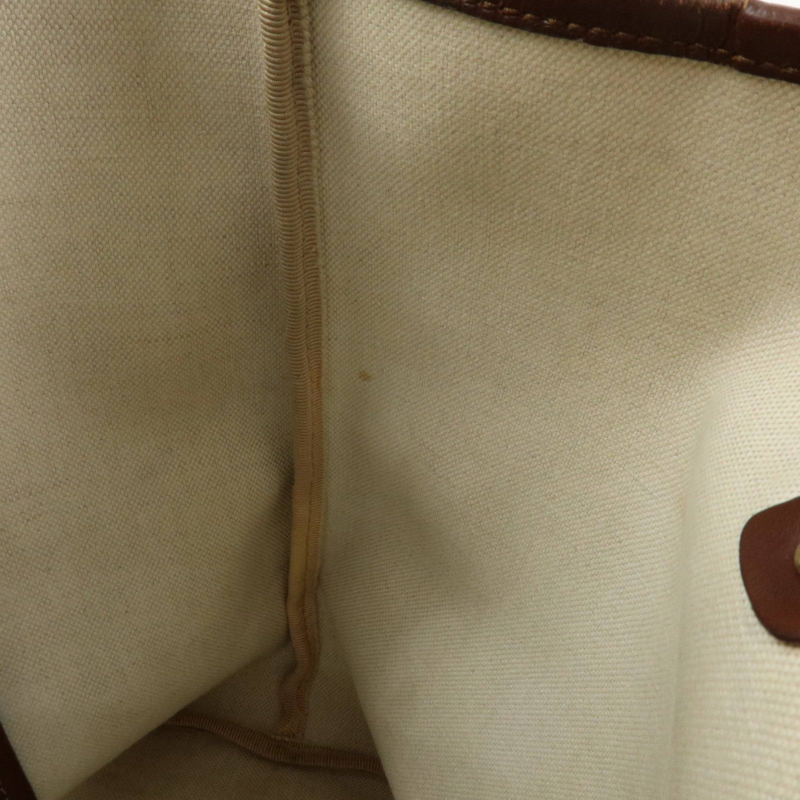 GUCCI GG Supreme Sherry Leather Tote Bag Beige Brown 211134